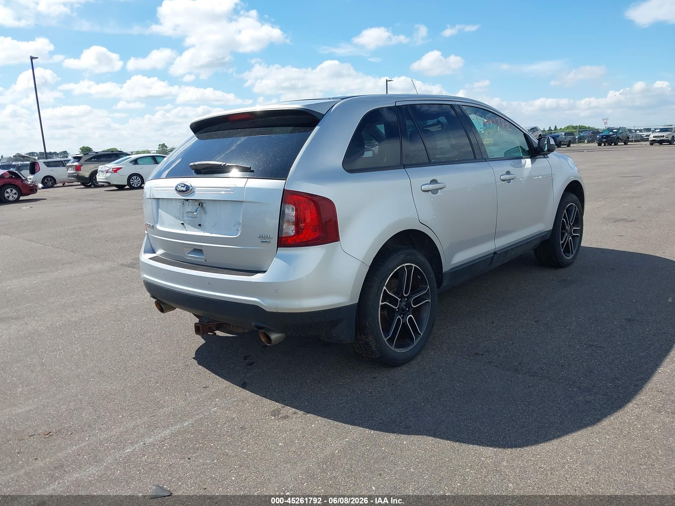 2014 Ford Edge Sel Silver vin: 2FMDK4JCXEBA96605
