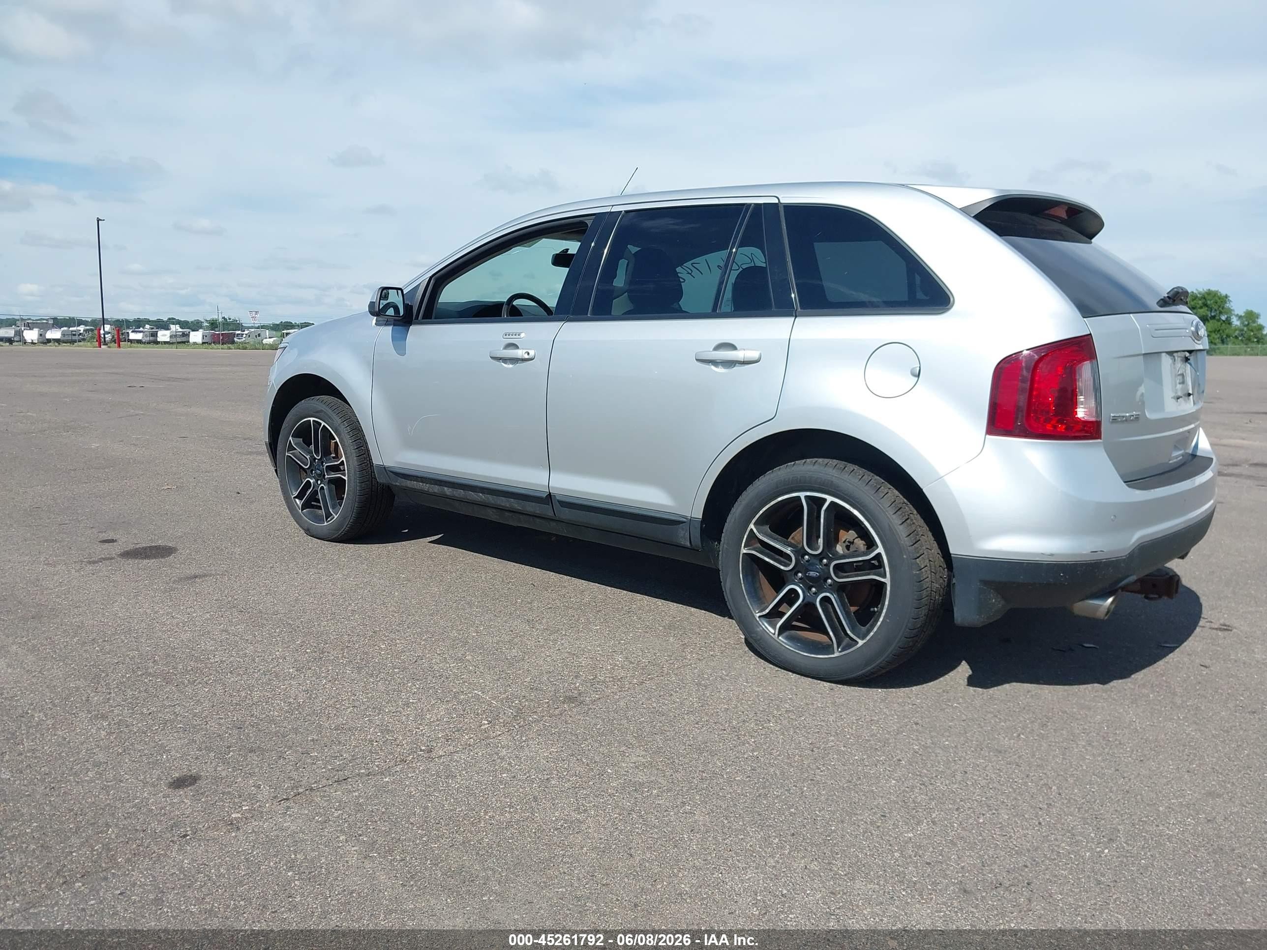 2014 Ford Edge Sel Silver vin: 2FMDK4JCXEBA96605
