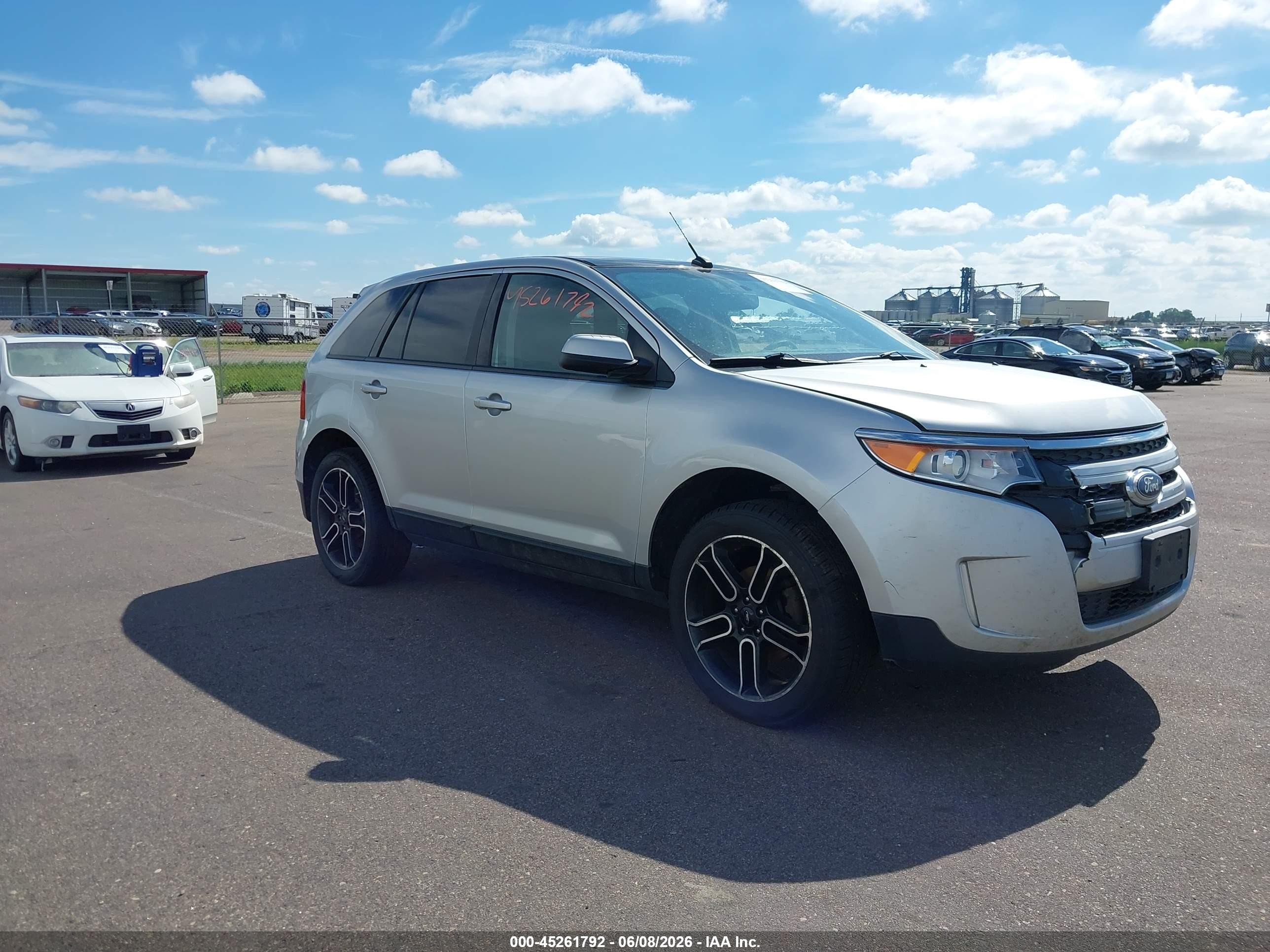 2014 Ford Edge Sel Silver vin: 2FMDK4JCXEBA96605