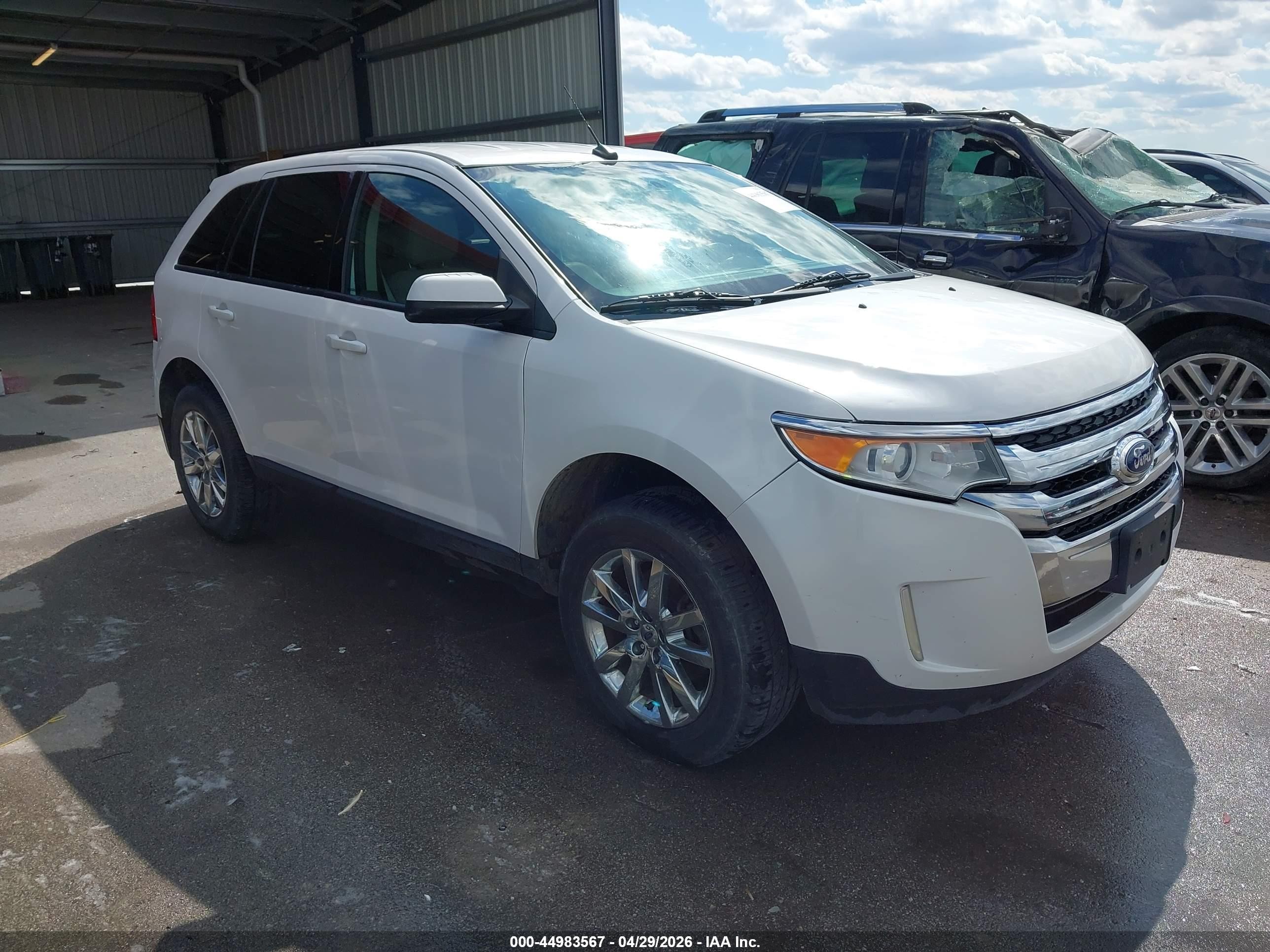 2014 Ford Edge Sel White vin: 2FMDK4JCXEBB24211