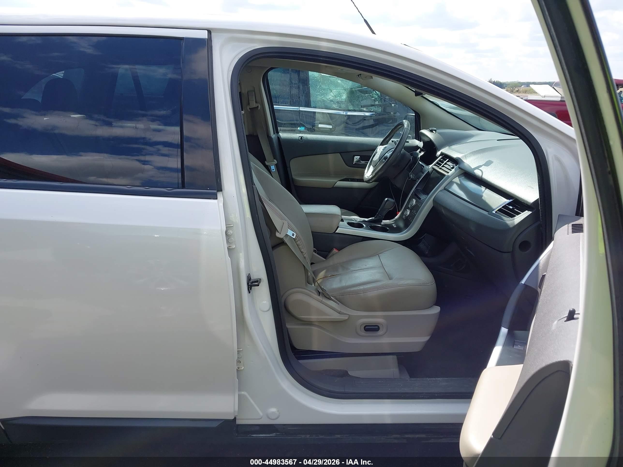 2014 Ford Edge Sel White vin: 2FMDK4JCXEBB24211