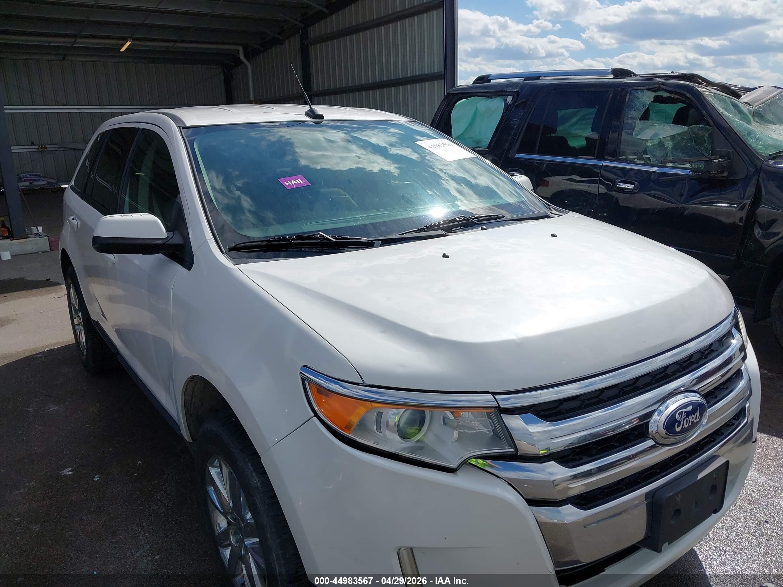 2014 Ford Edge Sel White vin: 2FMDK4JCXEBB24211