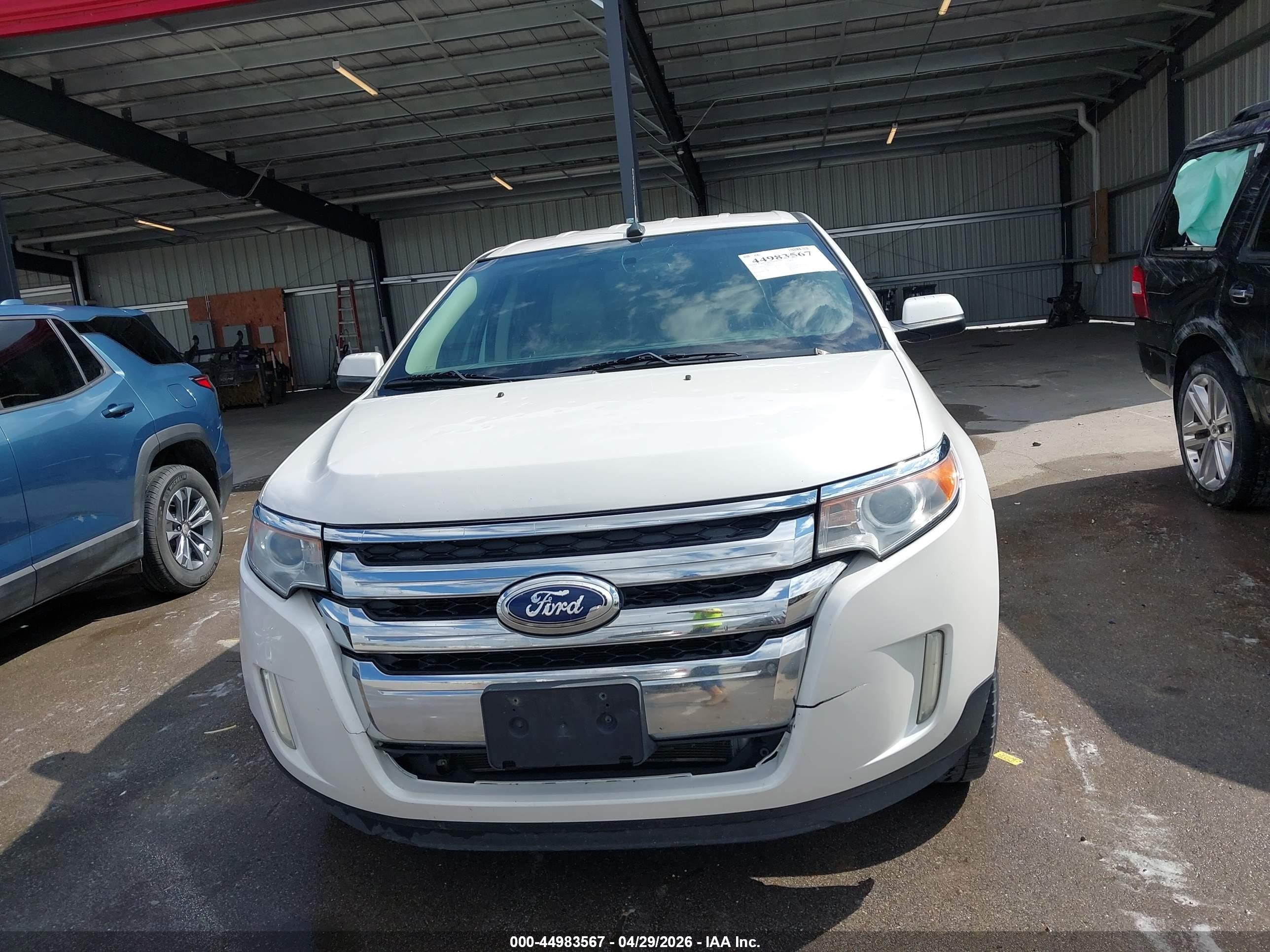2014 Ford Edge Sel White vin: 2FMDK4JCXEBB24211