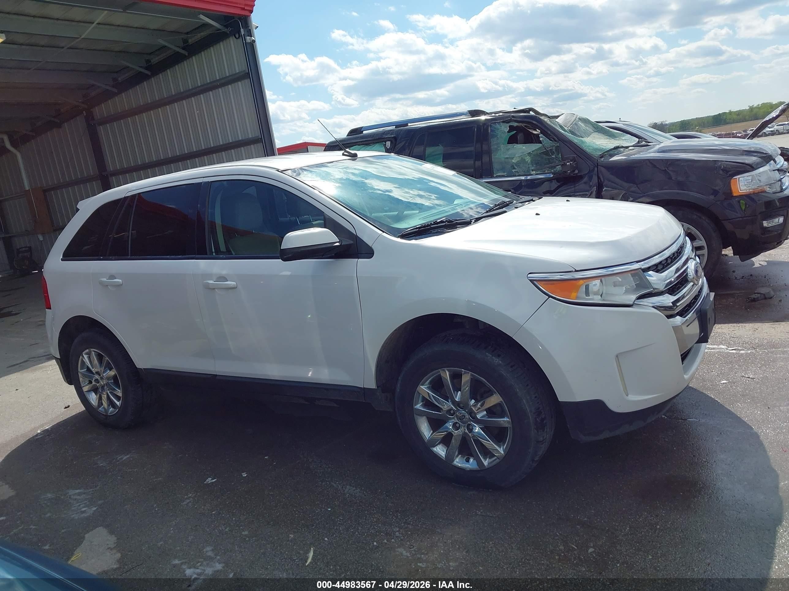 2014 Ford Edge Sel White vin: 2FMDK4JCXEBB24211