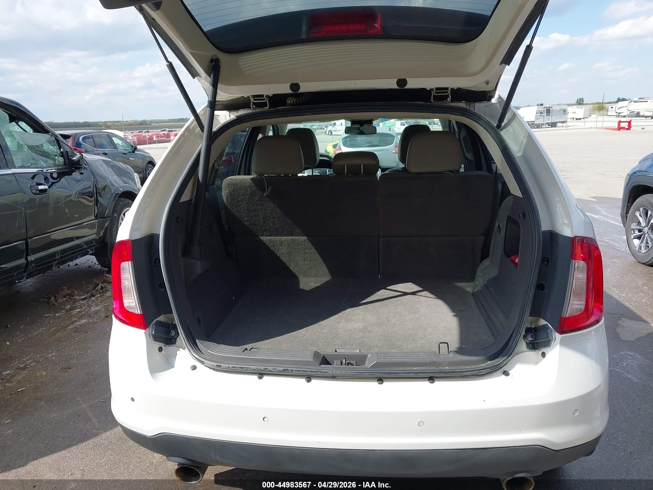 2014 Ford Edge Sel White vin: 2FMDK4JCXEBB24211