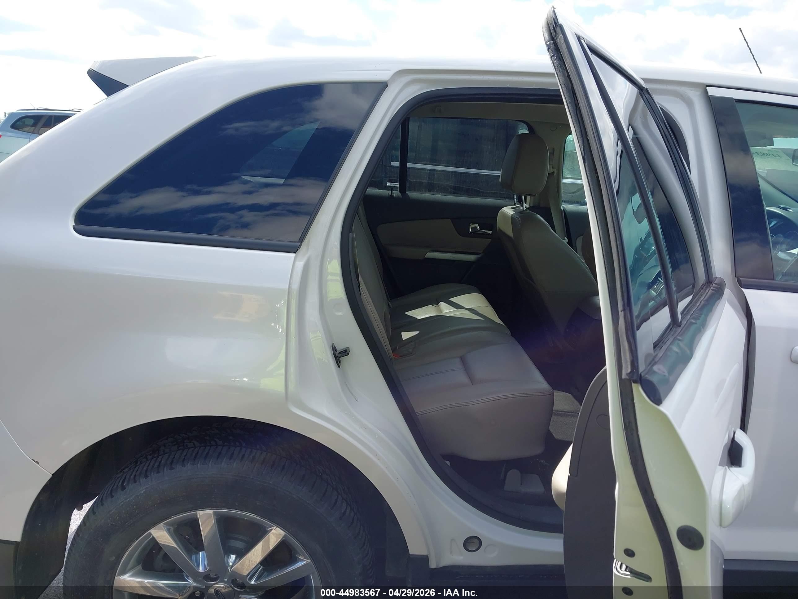 2014 Ford Edge Sel White vin: 2FMDK4JCXEBB24211
