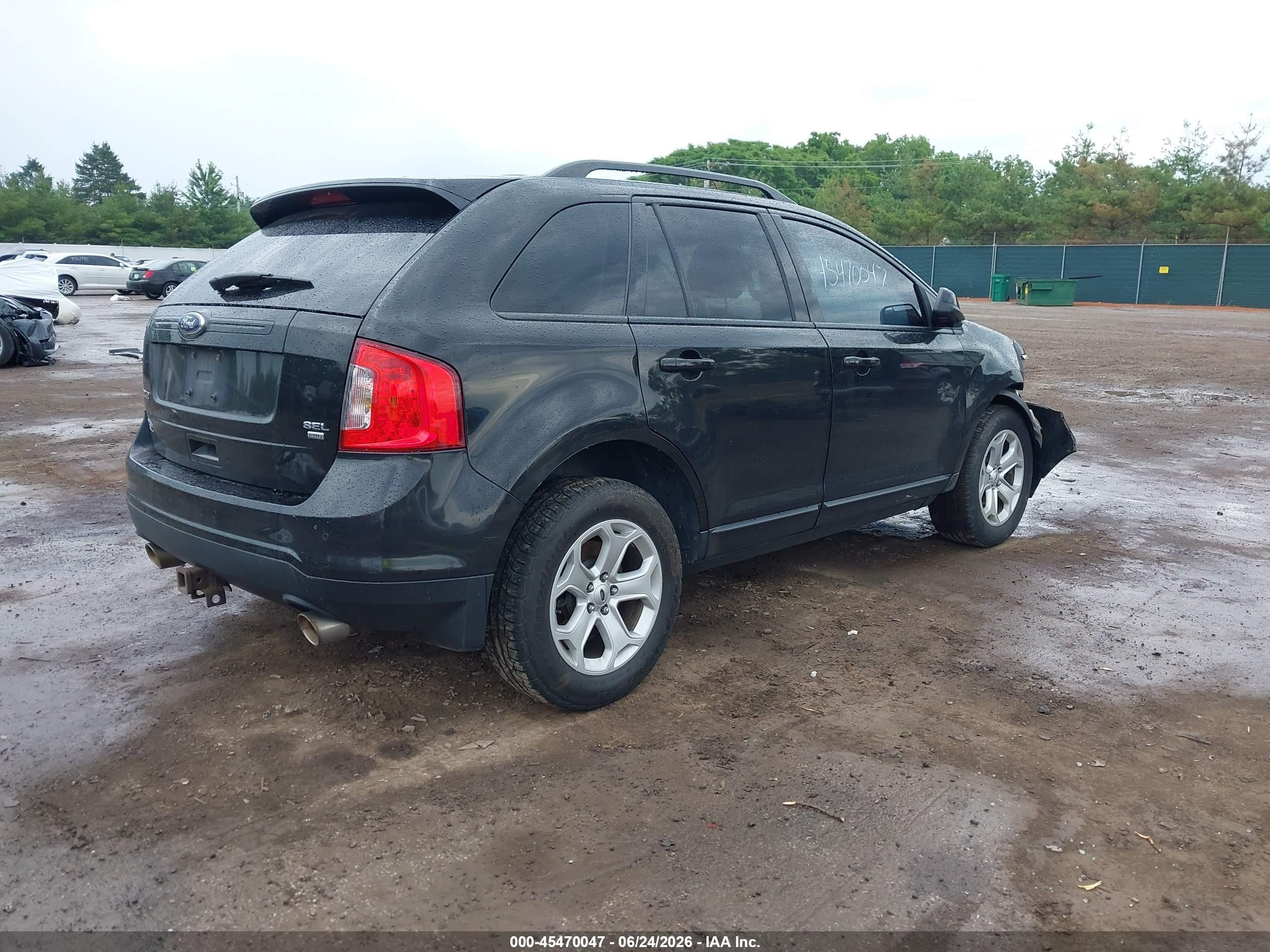 2014 Ford Edge Sel Black vin: 2FMDK4JCXEBB36083