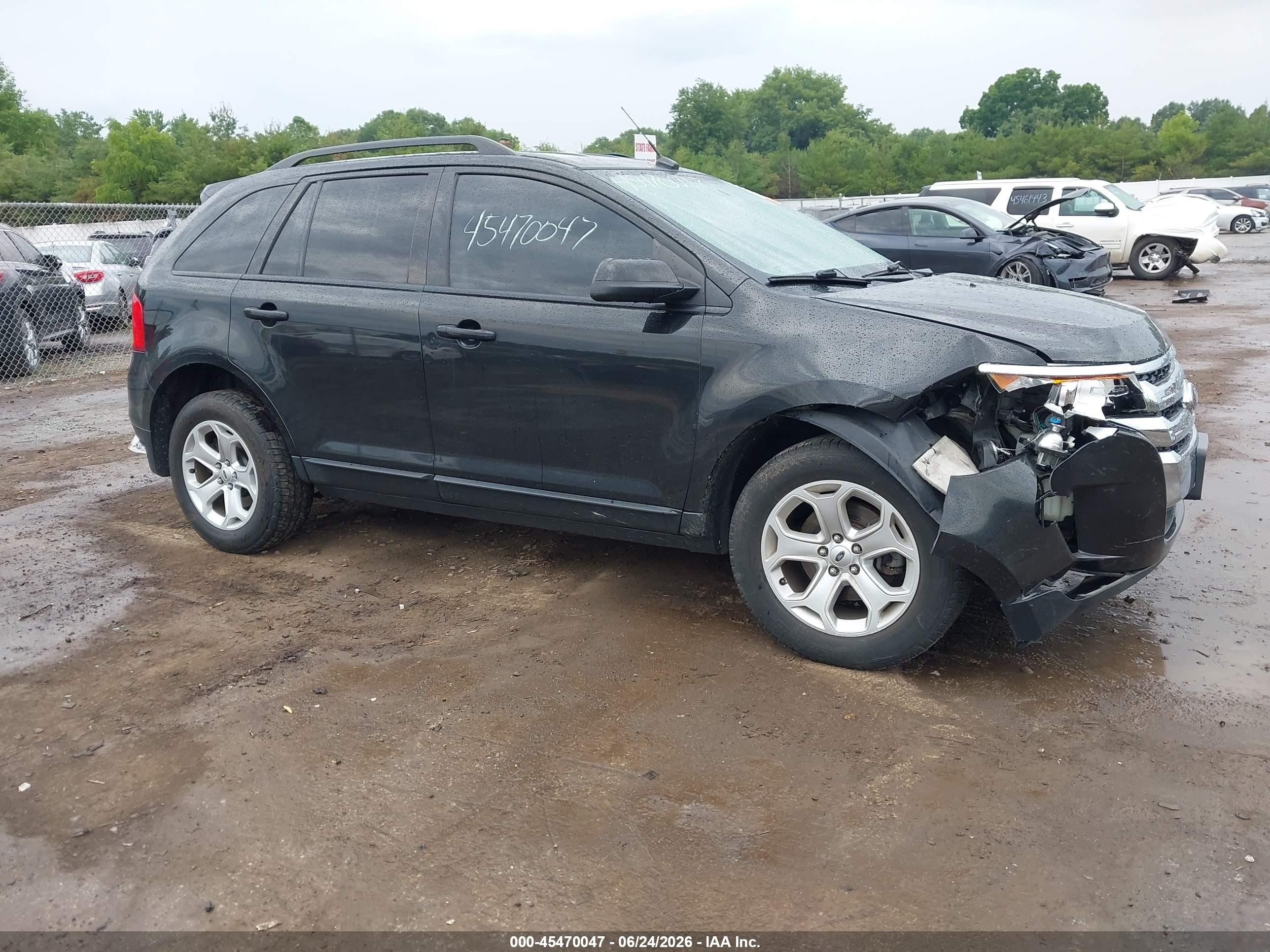 2014 Ford Edge Sel Black vin: 2FMDK4JCXEBB36083