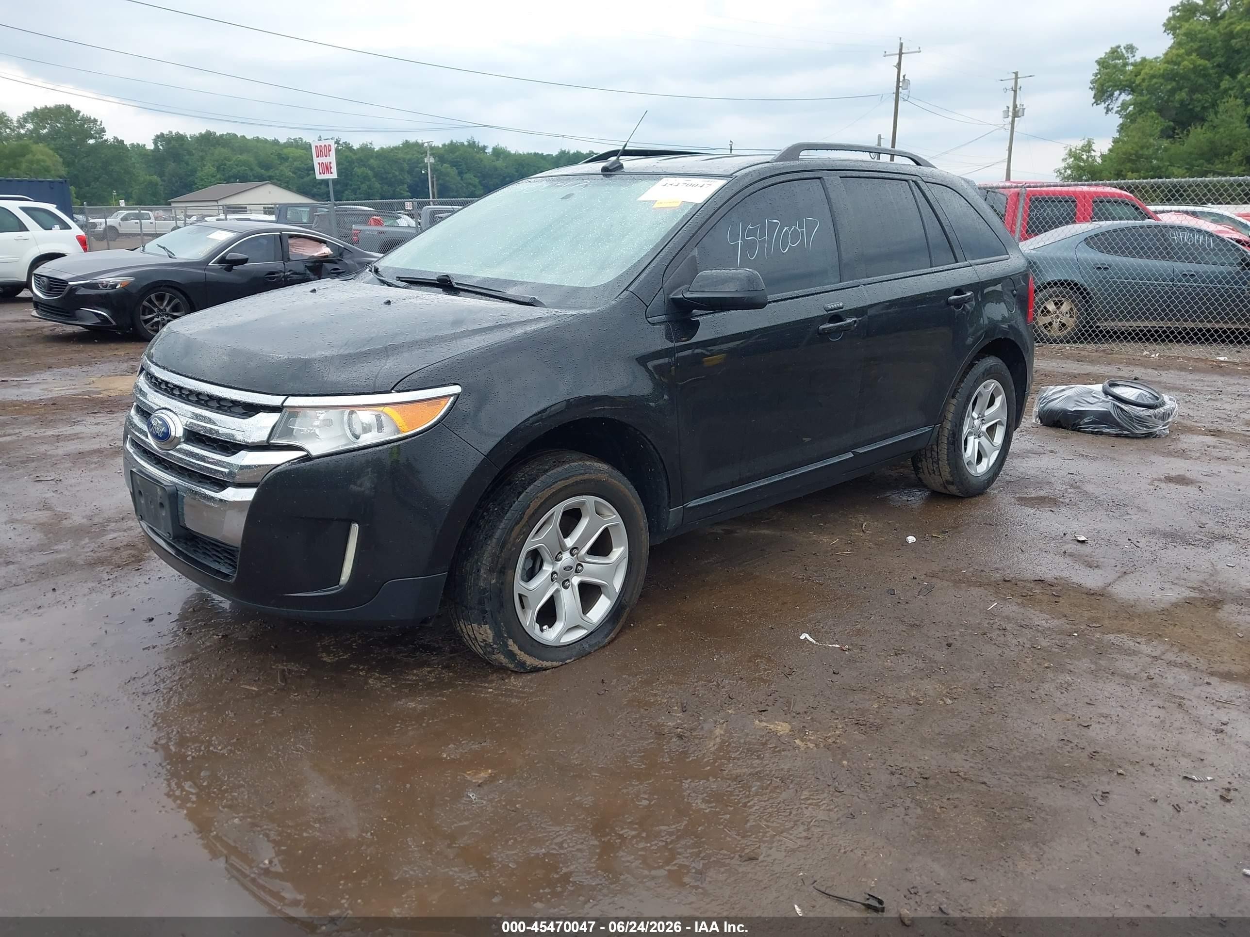 2014 Ford Edge Sel Black vin: 2FMDK4JCXEBB36083