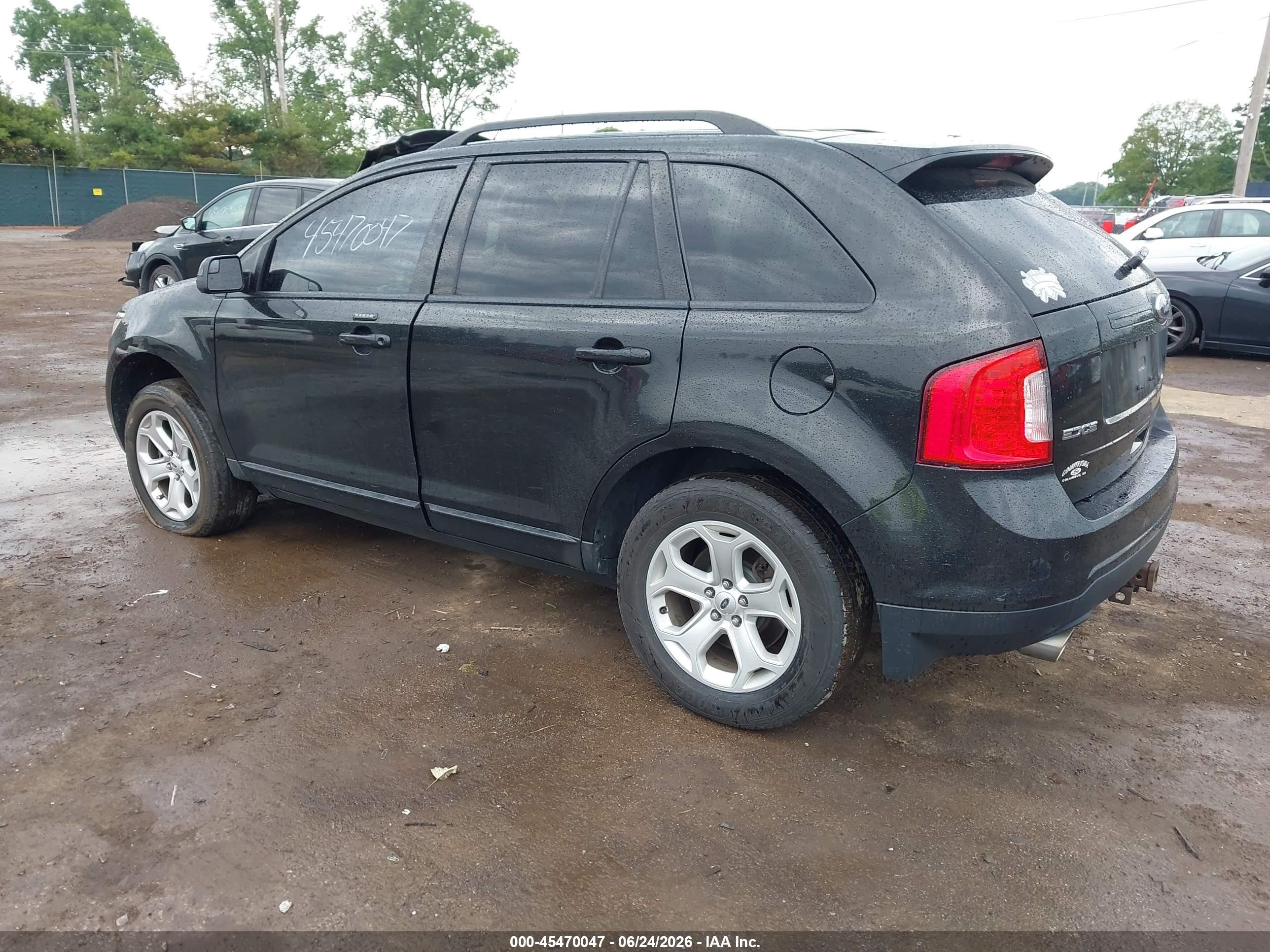 2014 Ford Edge Sel Black vin: 2FMDK4JCXEBB36083
