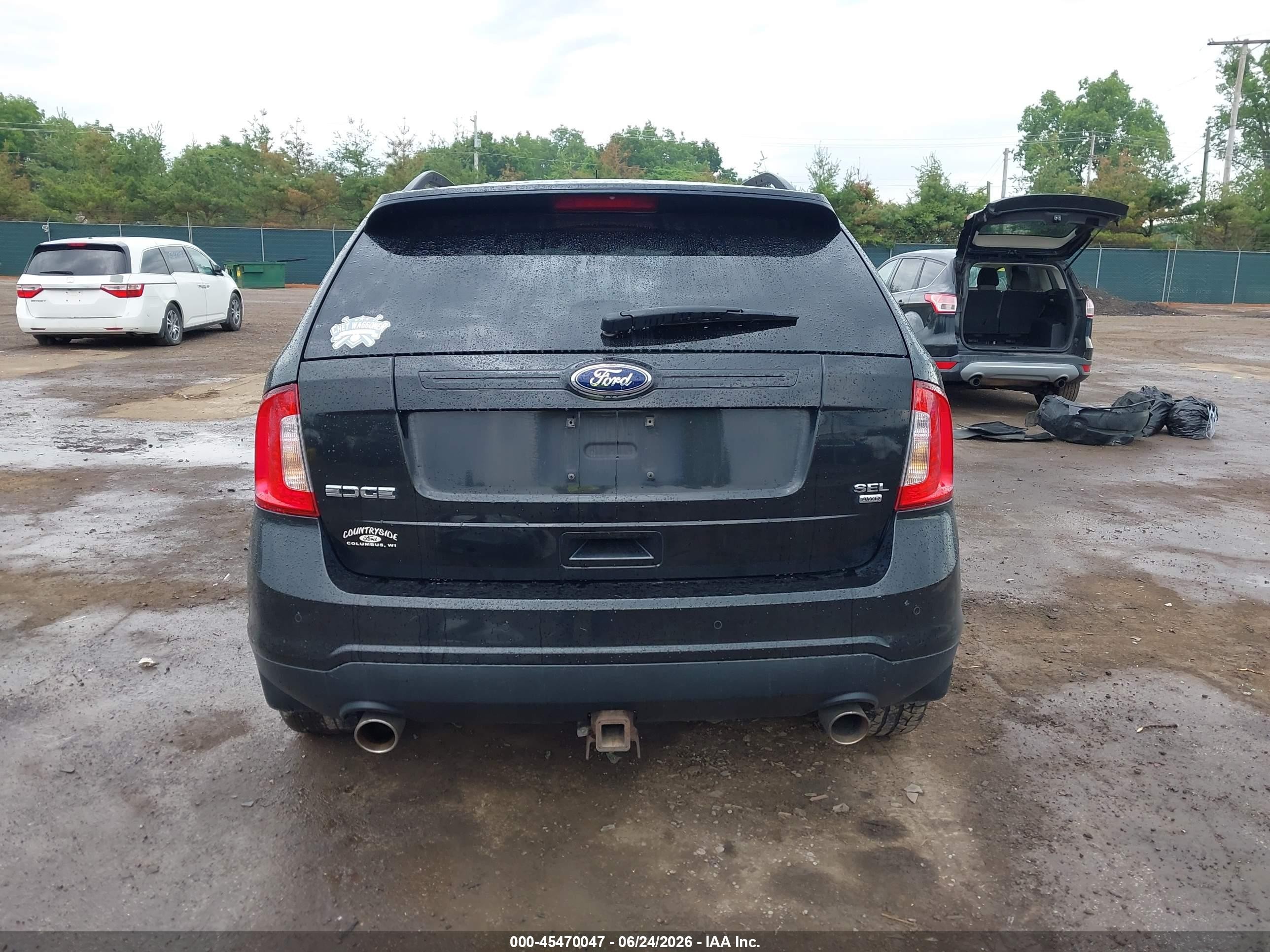 2014 Ford Edge Sel Black vin: 2FMDK4JCXEBB36083