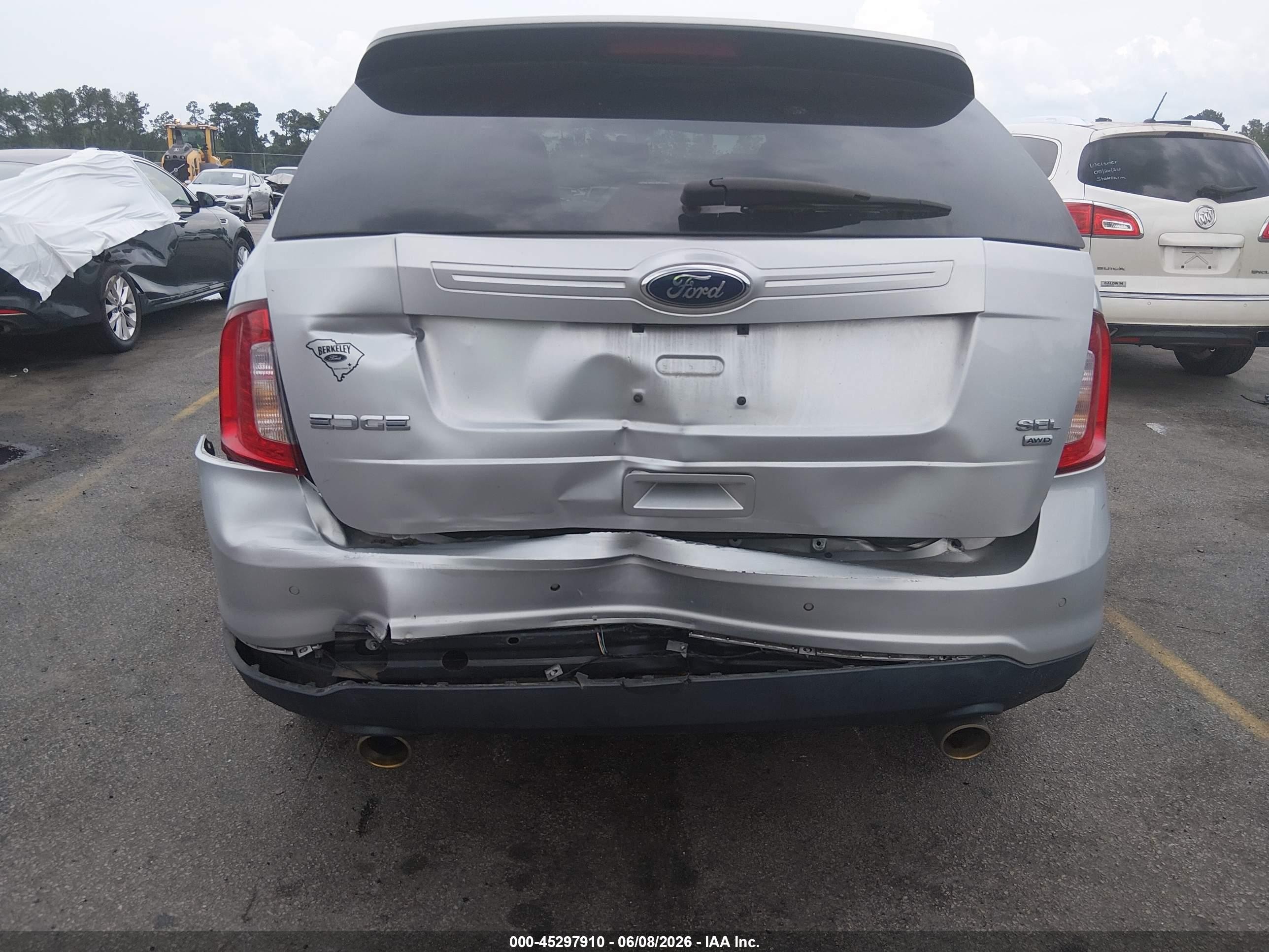 2014 Ford Edge Sel Silver vin: 2FMDK4JCXEBB67351