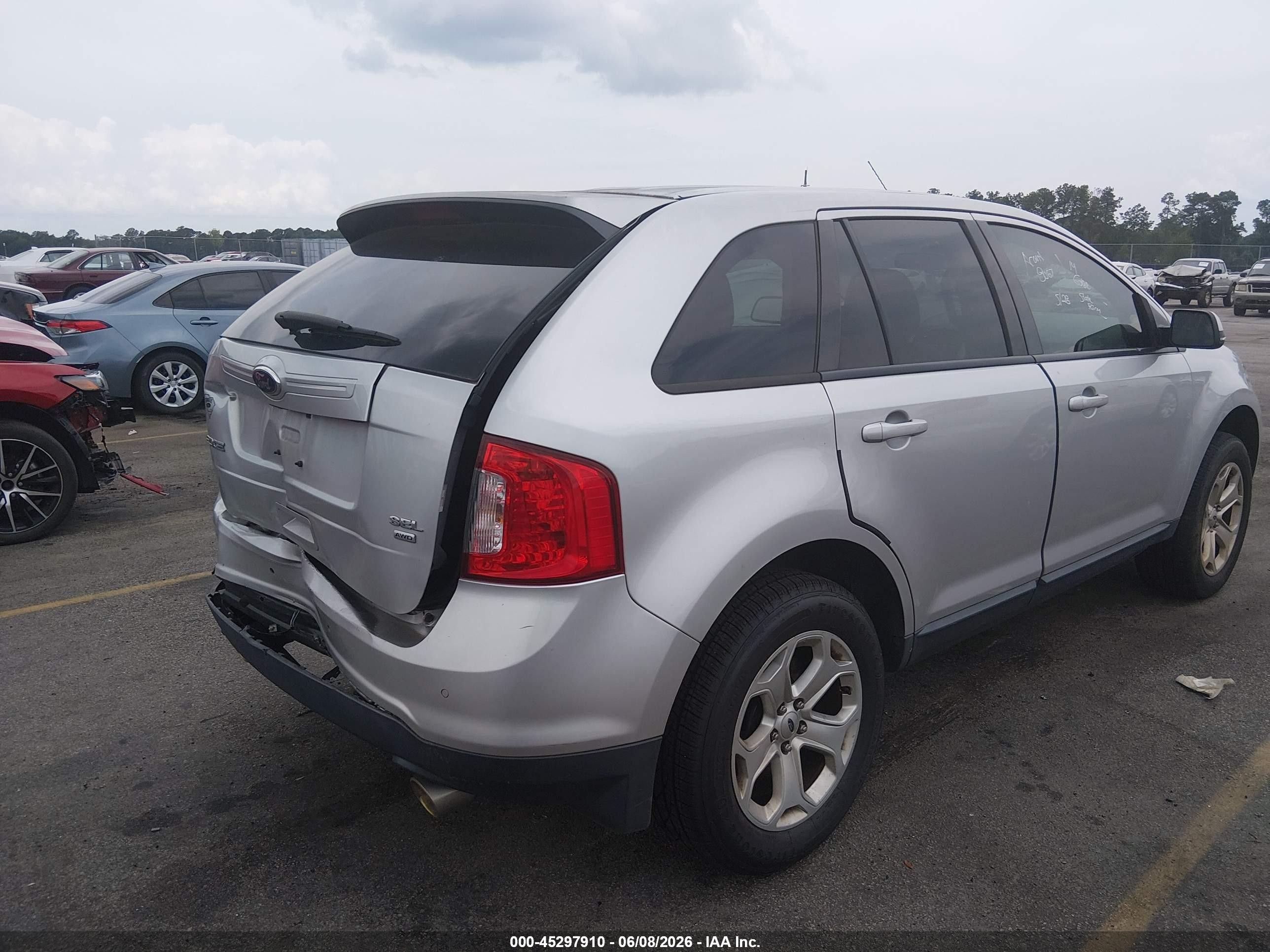2014 Ford Edge Sel Silver vin: 2FMDK4JCXEBB67351