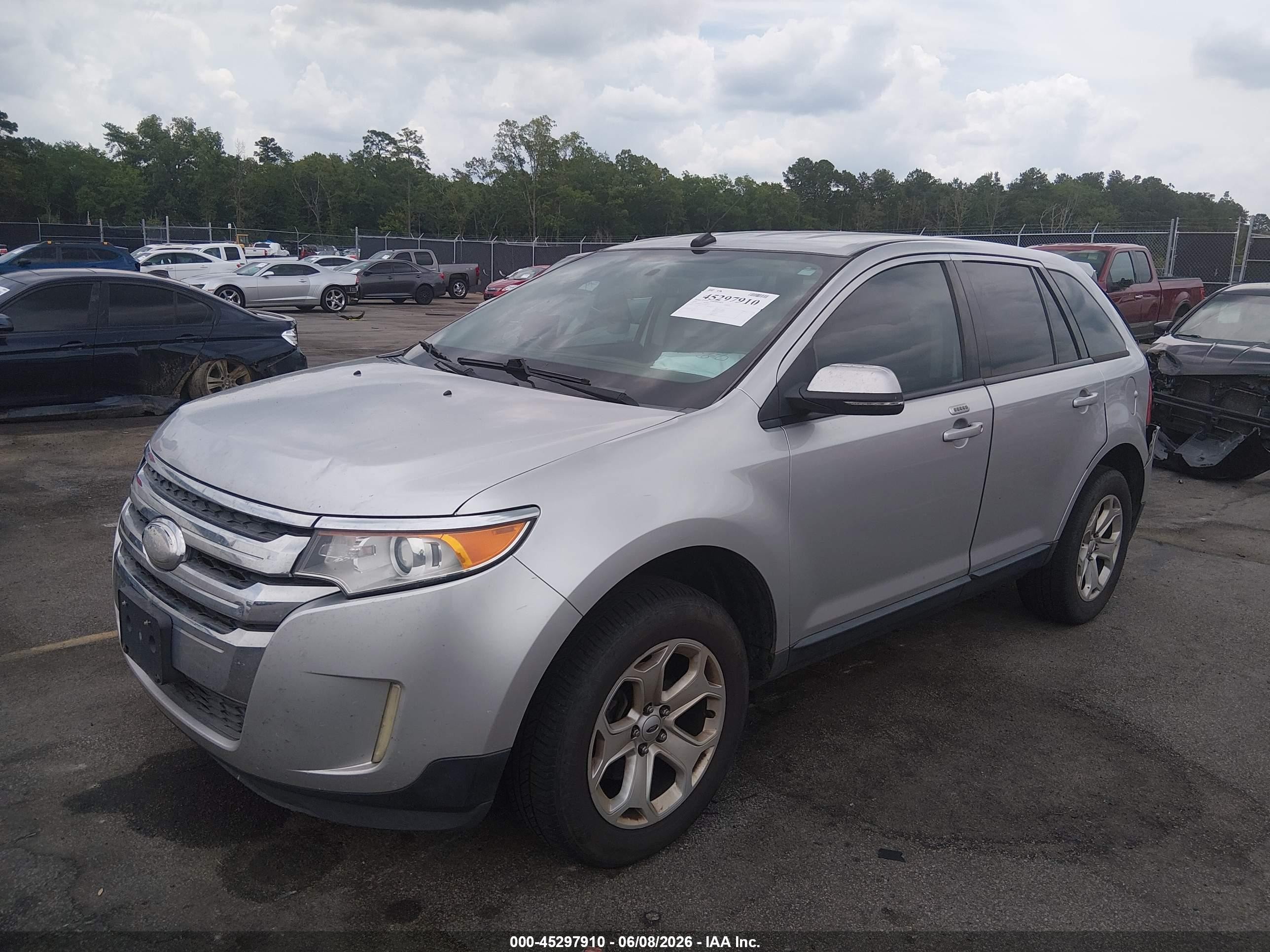 2014 Ford Edge Sel Silver vin: 2FMDK4JCXEBB67351
