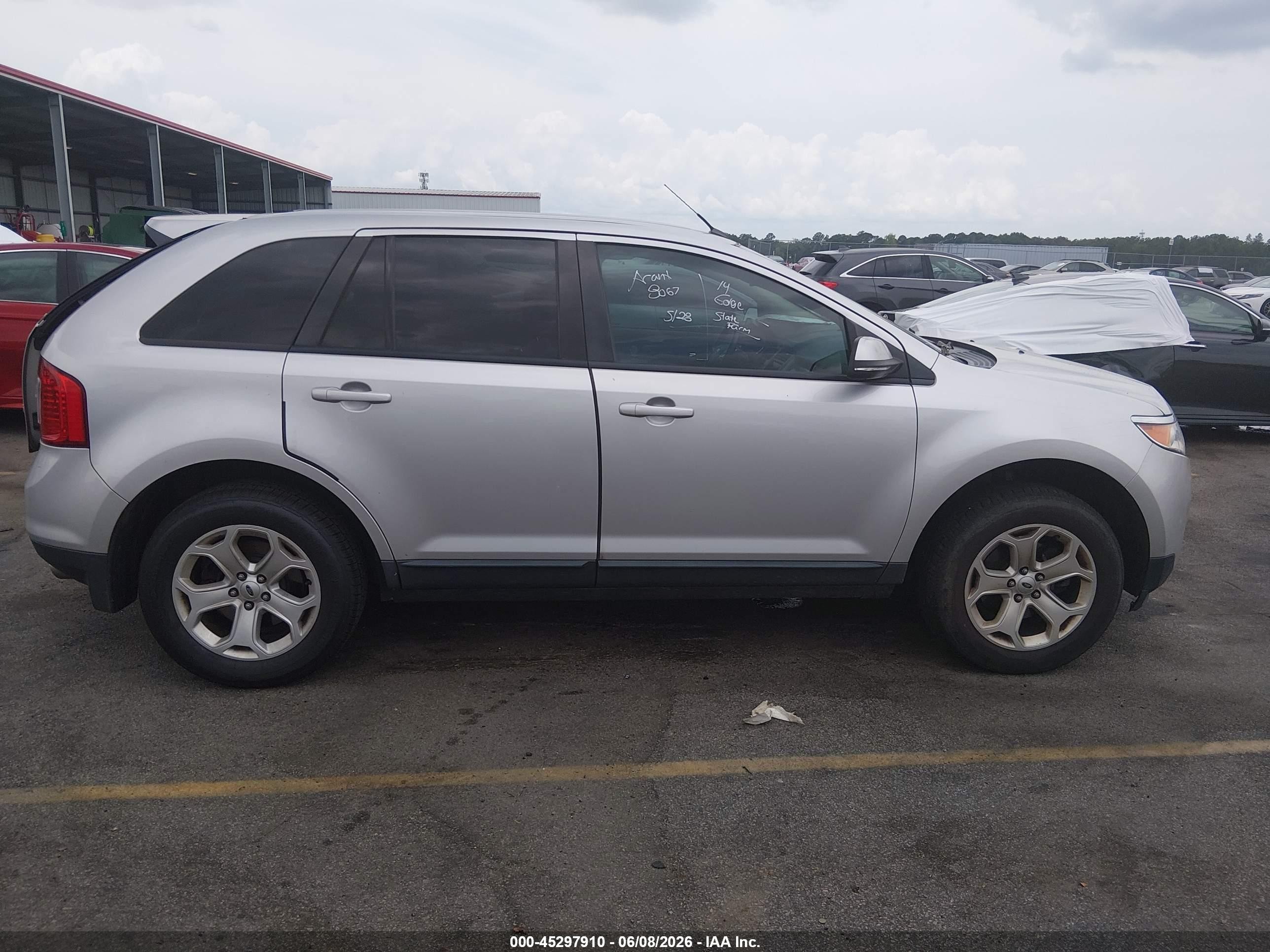 2014 Ford Edge Sel Silver vin: 2FMDK4JCXEBB67351