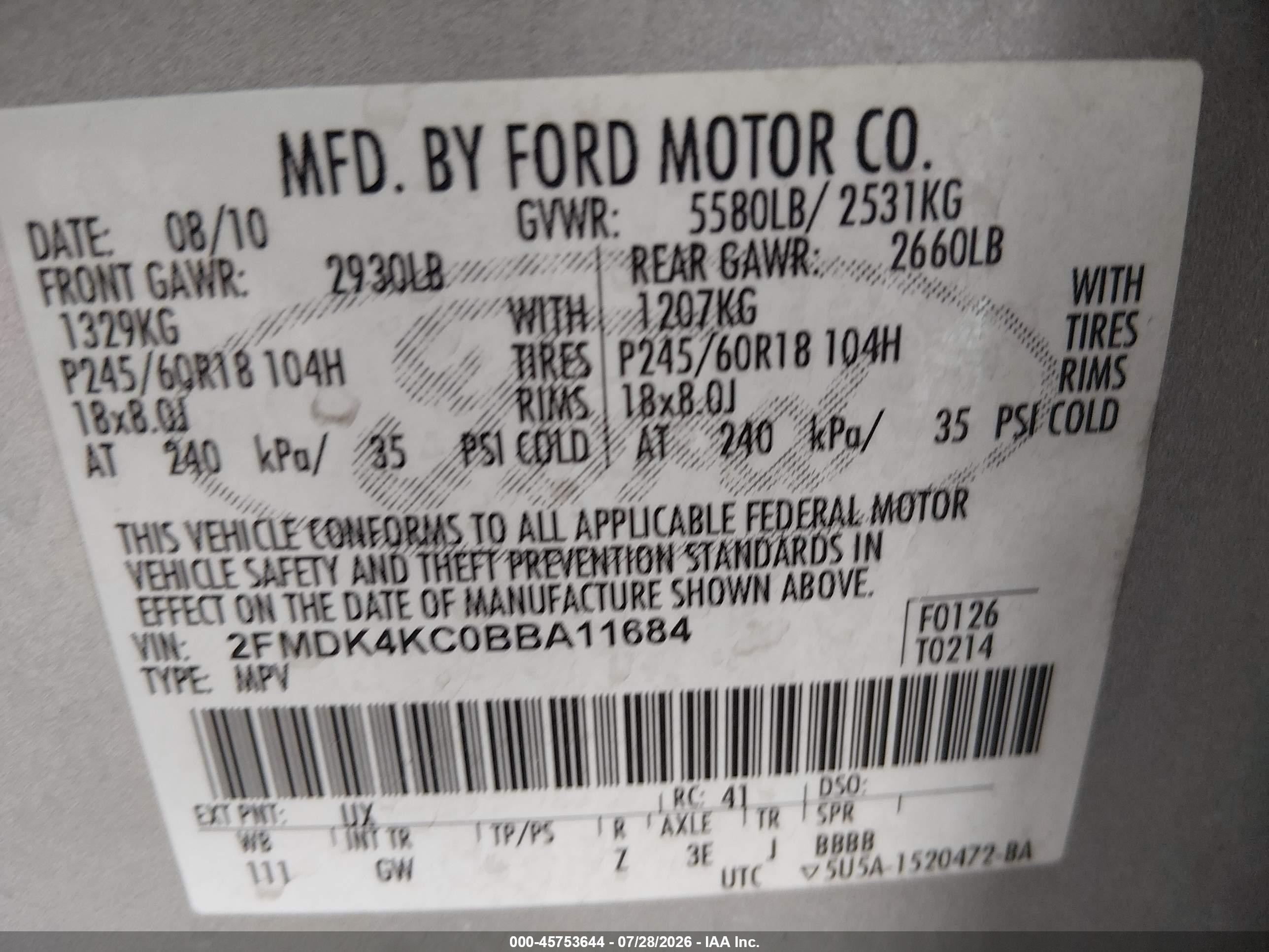 2011 Ford Edge Limited Silver vin: 2FMDK4KC0BBA11684