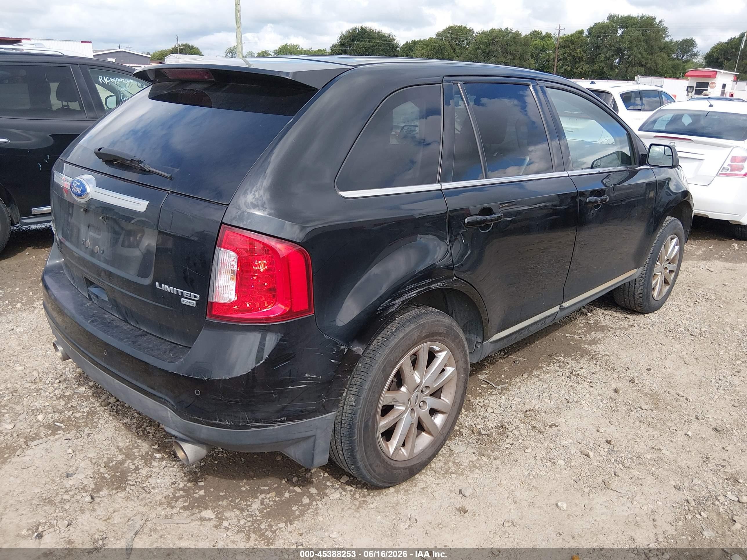 2011 Ford Edge Limited Black vin: 2FMDK4KC0BBB01224