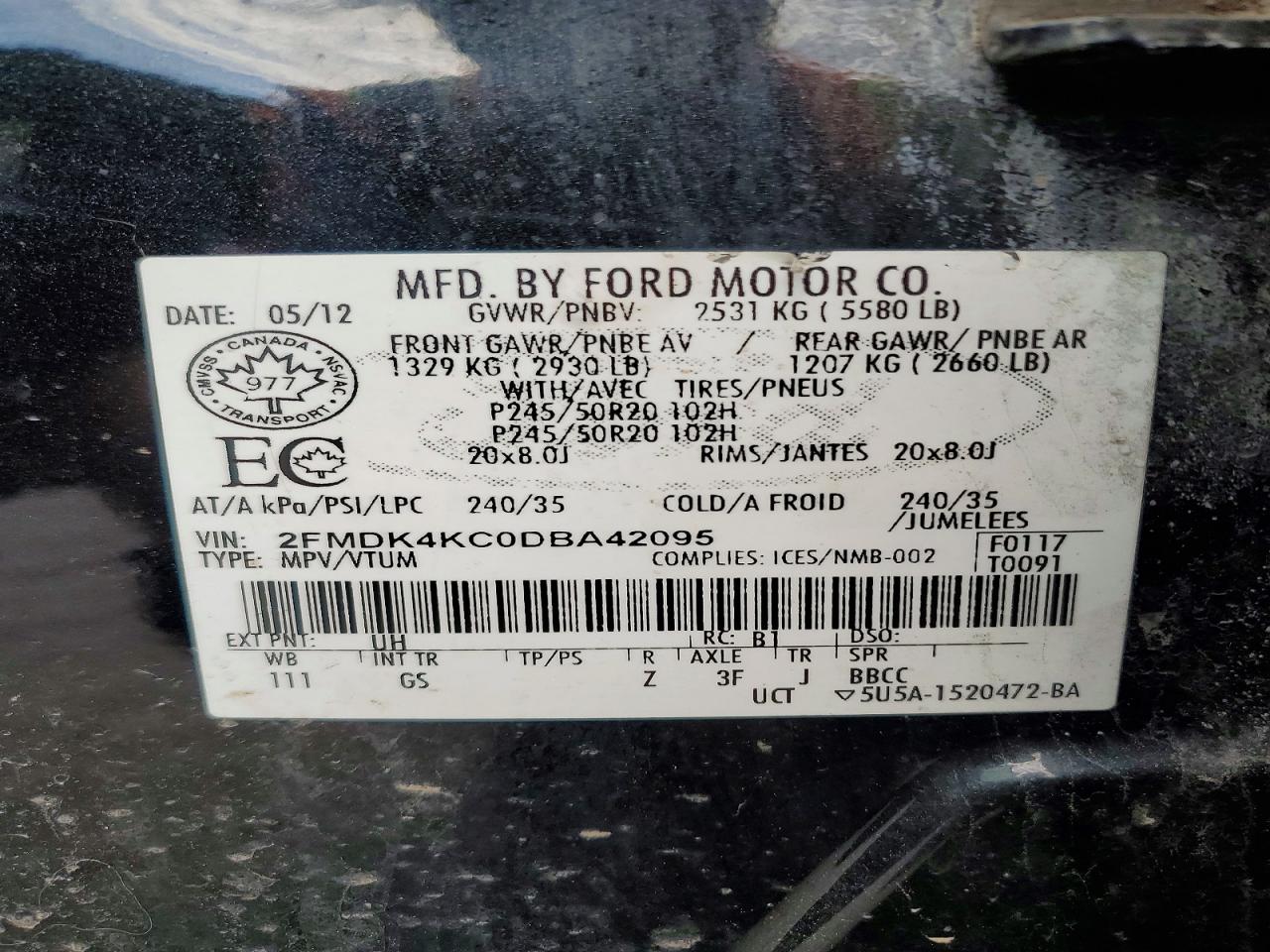 2013 Ford Edge Limited Black vin: 2FMDK4KC0DBA42095