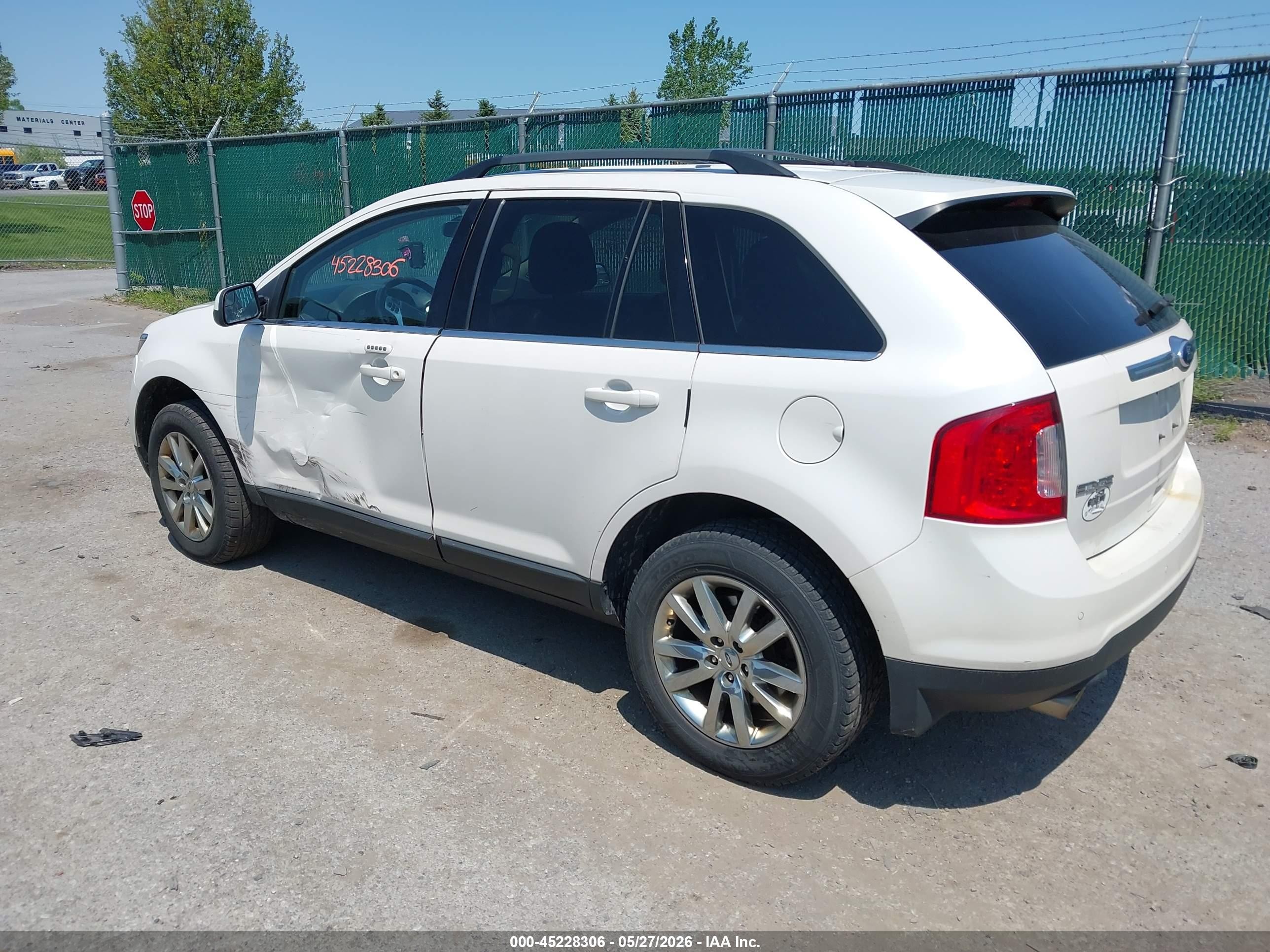 2013 Ford Edge Limited White vin: 2FMDK4KC0DBA60015