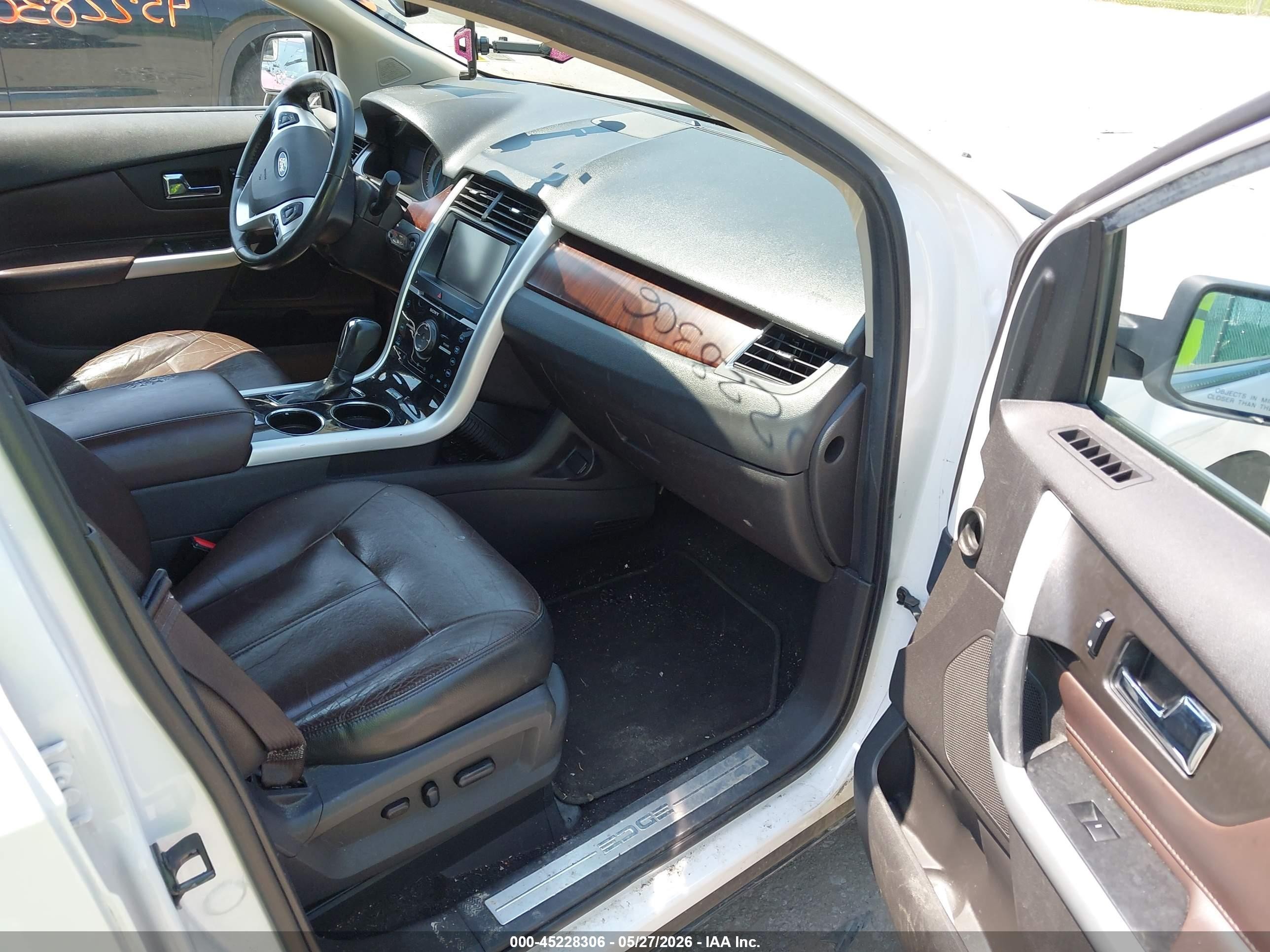 2013 Ford Edge Limited White vin: 2FMDK4KC0DBA60015