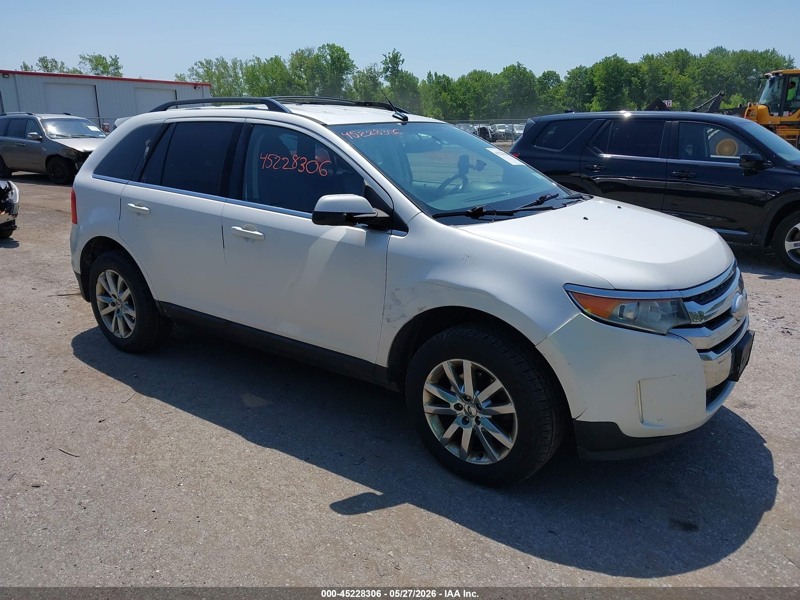 2013 Ford Edge Limited White vin: 2FMDK4KC0DBA60015