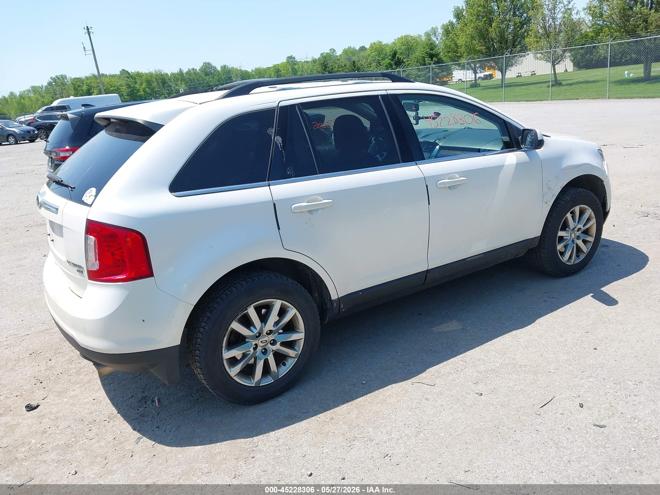 2013 Ford Edge Limited White vin: 2FMDK4KC0DBA60015