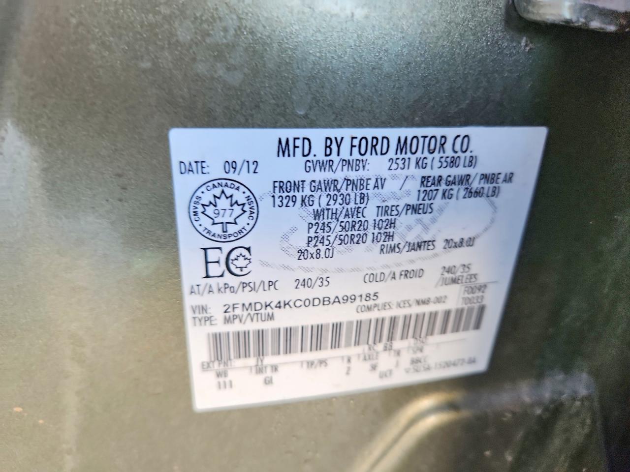 2013 Ford Edge Limited Brown vin: 2FMDK4KC0DBA99185