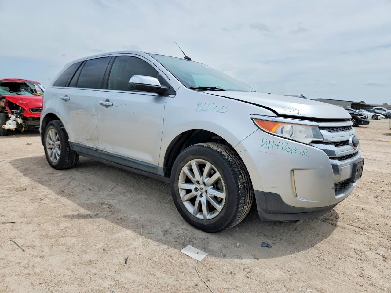 2013 Ford Edge Limited Silver vin: 2FMDK4KC0DBC30745