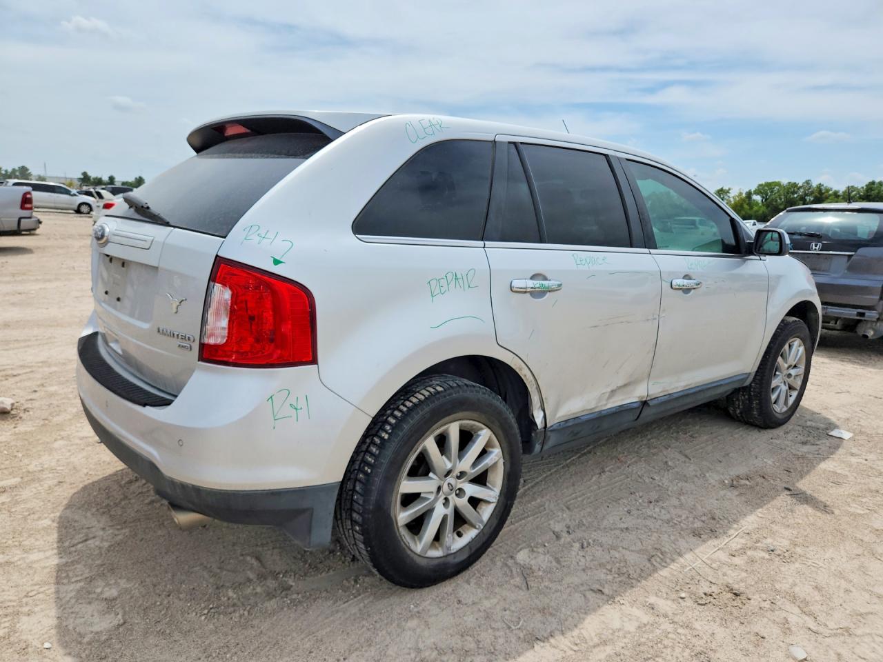 2013 Ford Edge Limited Silver vin: 2FMDK4KC0DBC30745