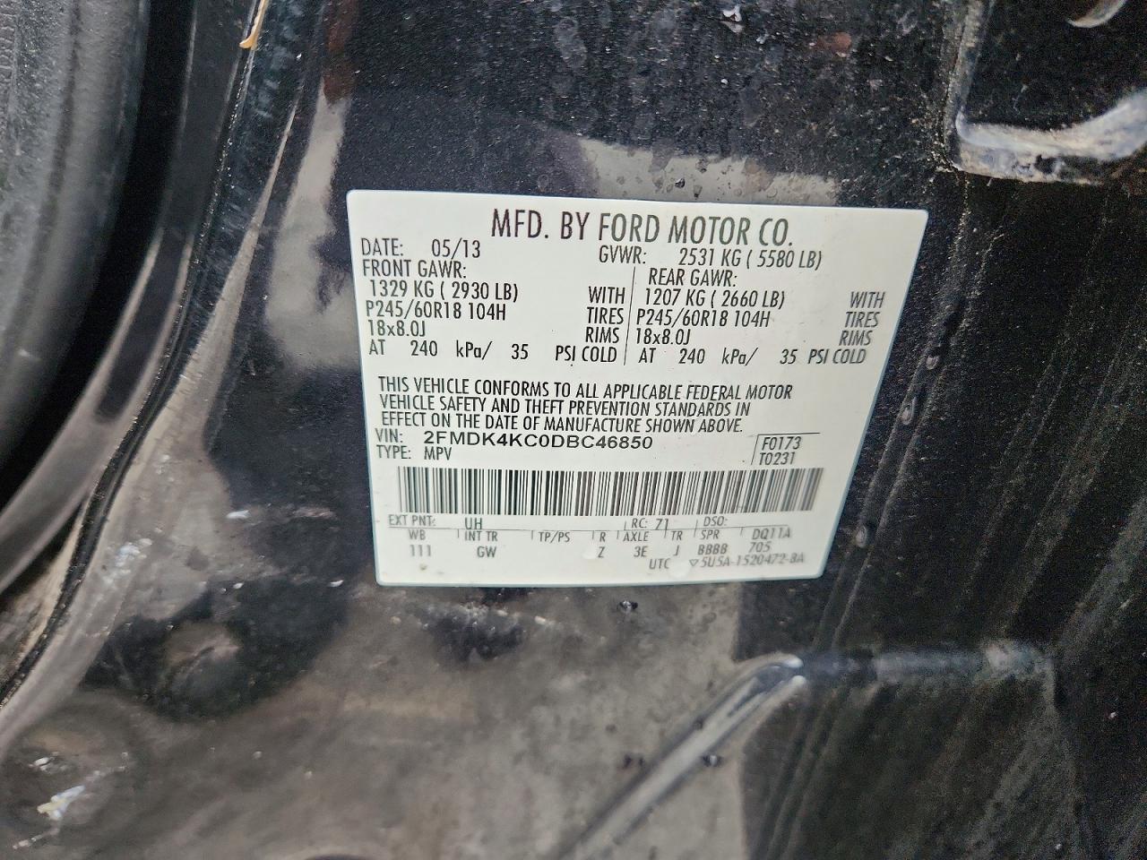 2013 Ford Edge Limited Black vin: 2FMDK4KC0DBC46850