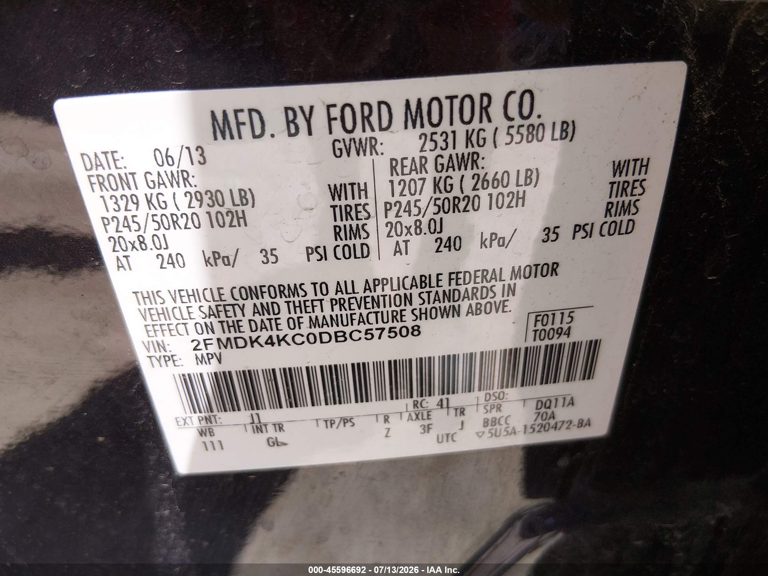 2013 Ford Edge Limited Purple vin: 2FMDK4KC0DBC57508