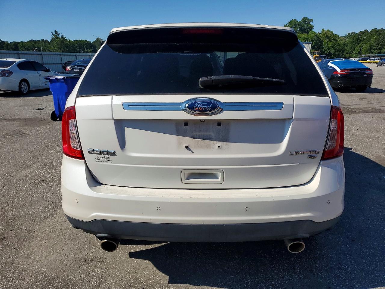 2013 Ford Edge Limited White vin: 2FMDK4KC0DBC60652