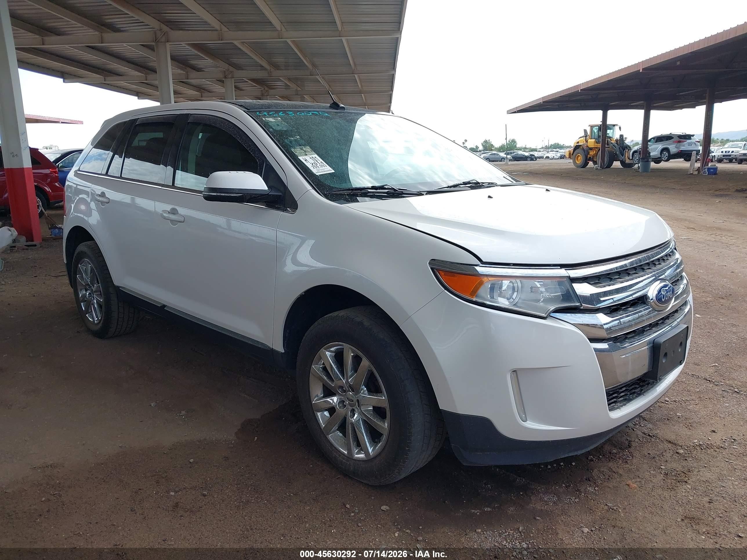 2014 Ford Edge Limited White vin: 2FMDK4KC0EBB31313