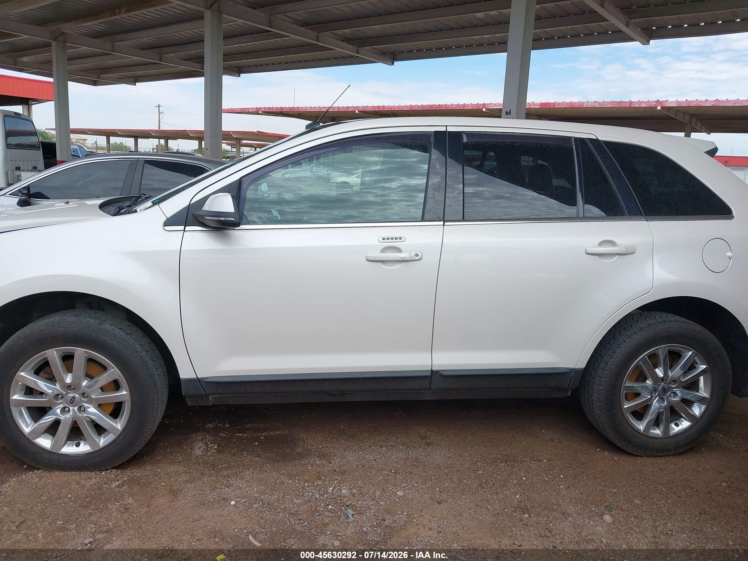 2014 Ford Edge Limited White vin: 2FMDK4KC0EBB31313