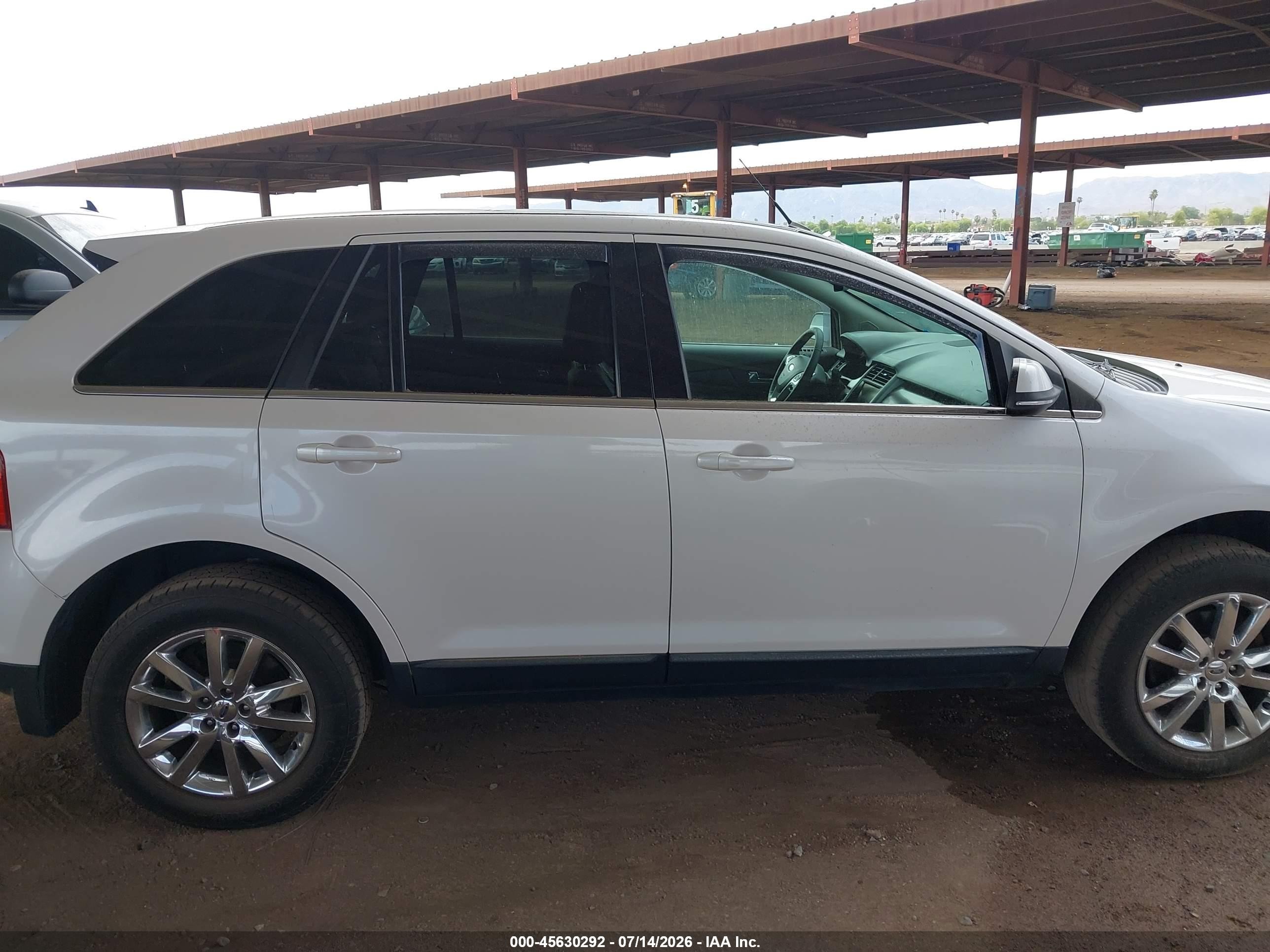 2014 Ford Edge Limited White vin: 2FMDK4KC0EBB31313