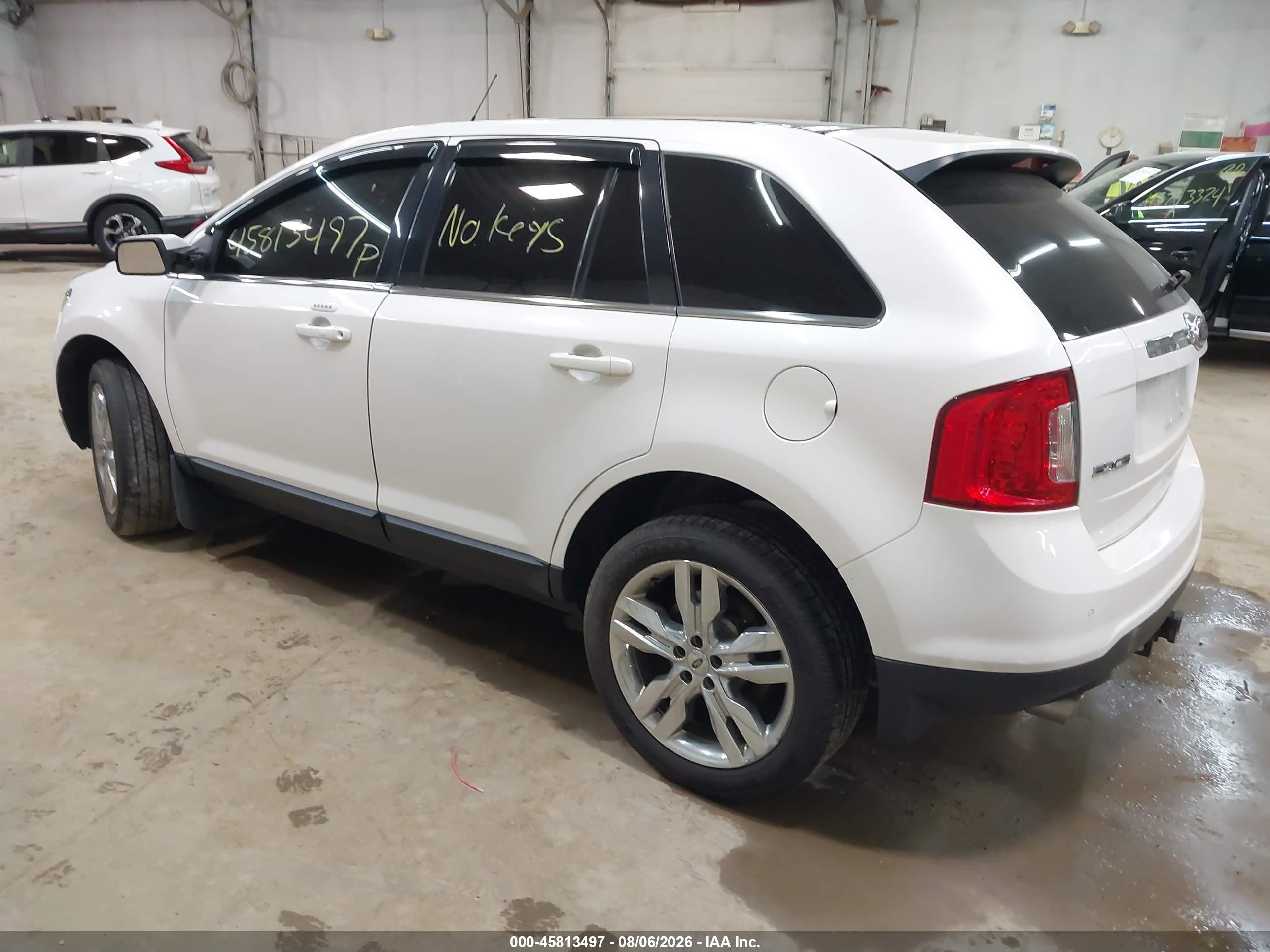 2014 Ford Edge Limited White vin: 2FMDK4KC0EBB52825