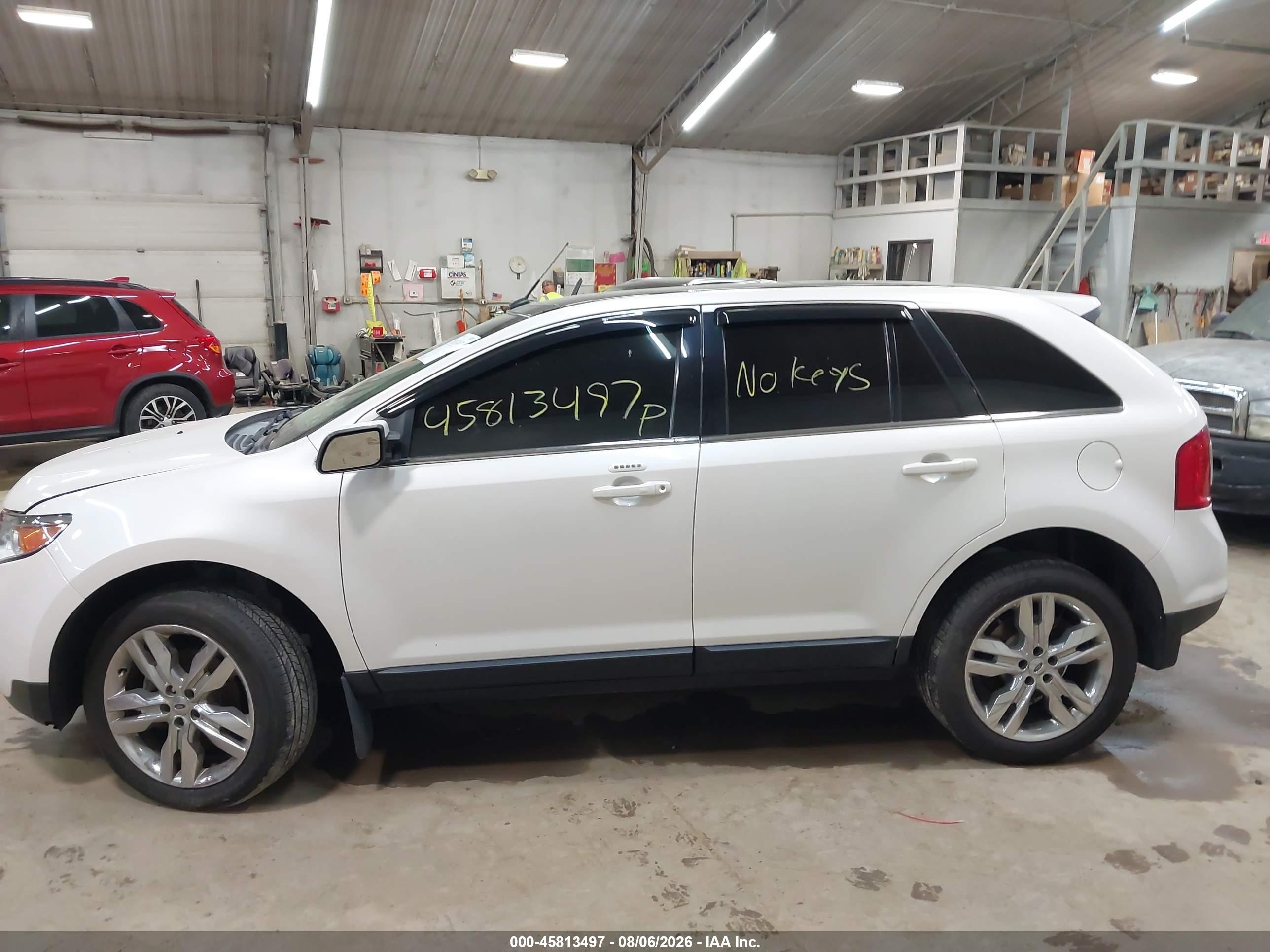 2014 Ford Edge Limited White vin: 2FMDK4KC0EBB52825