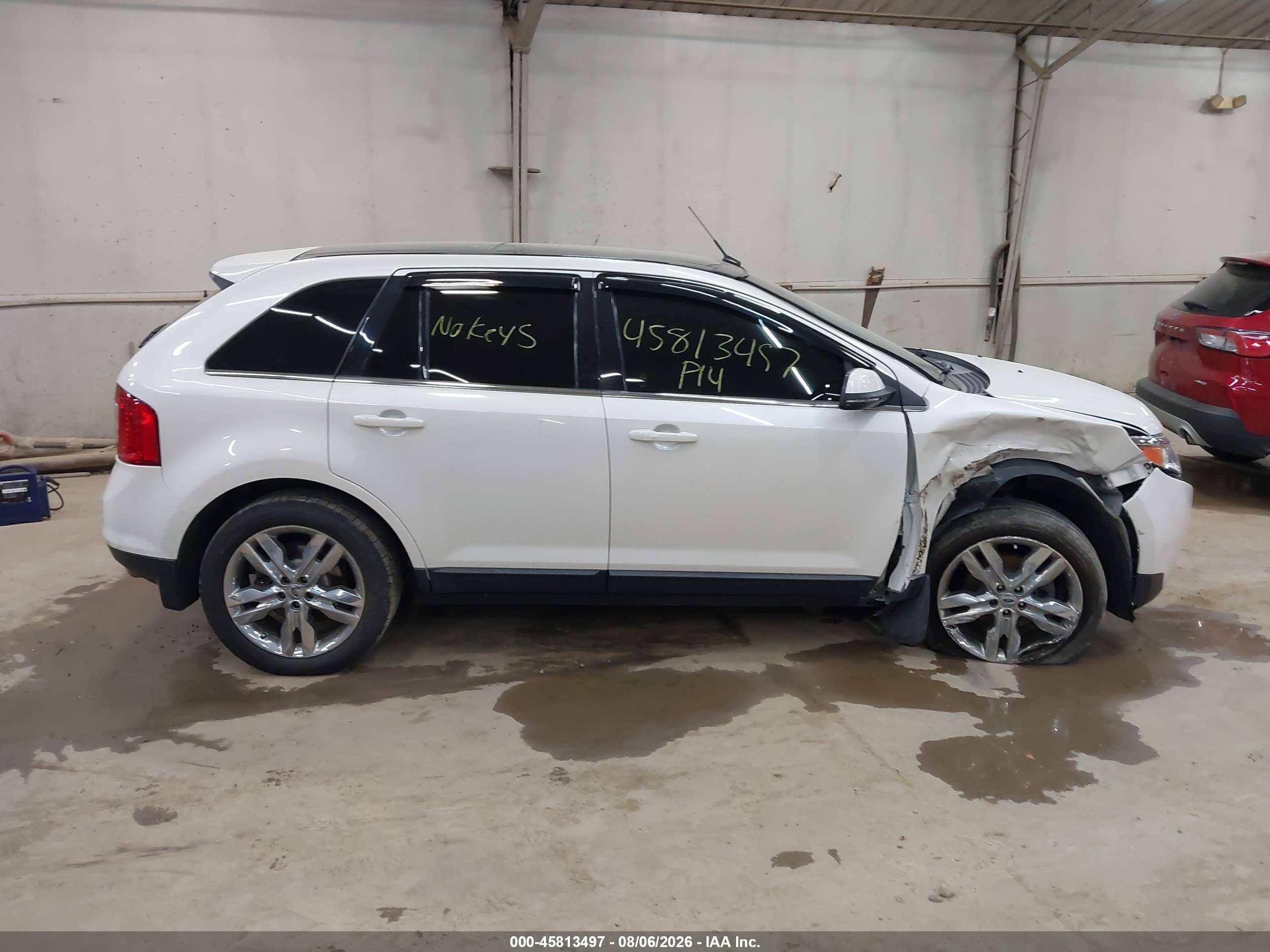 2014 Ford Edge Limited White vin: 2FMDK4KC0EBB52825