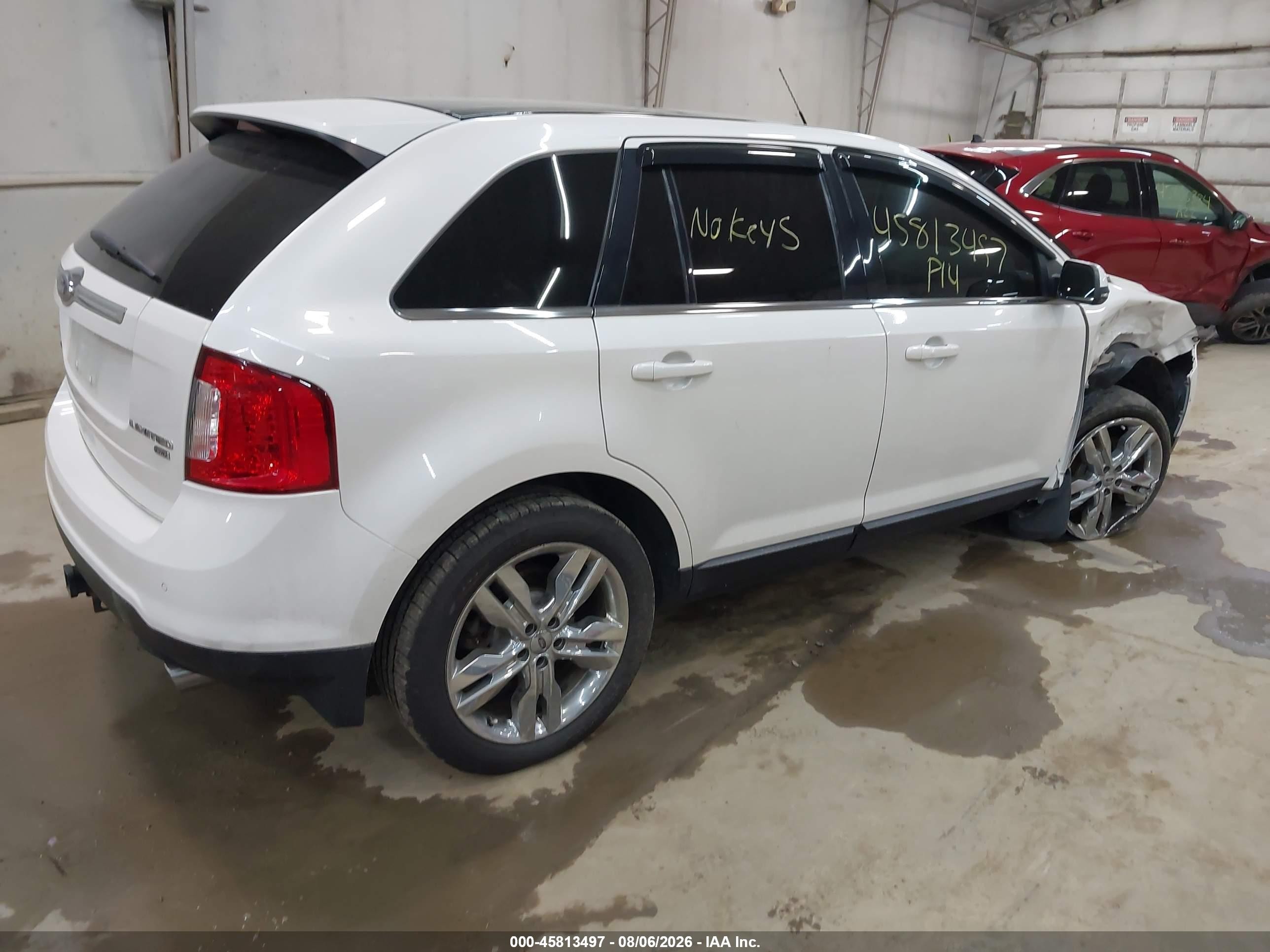 2014 Ford Edge Limited White vin: 2FMDK4KC0EBB52825