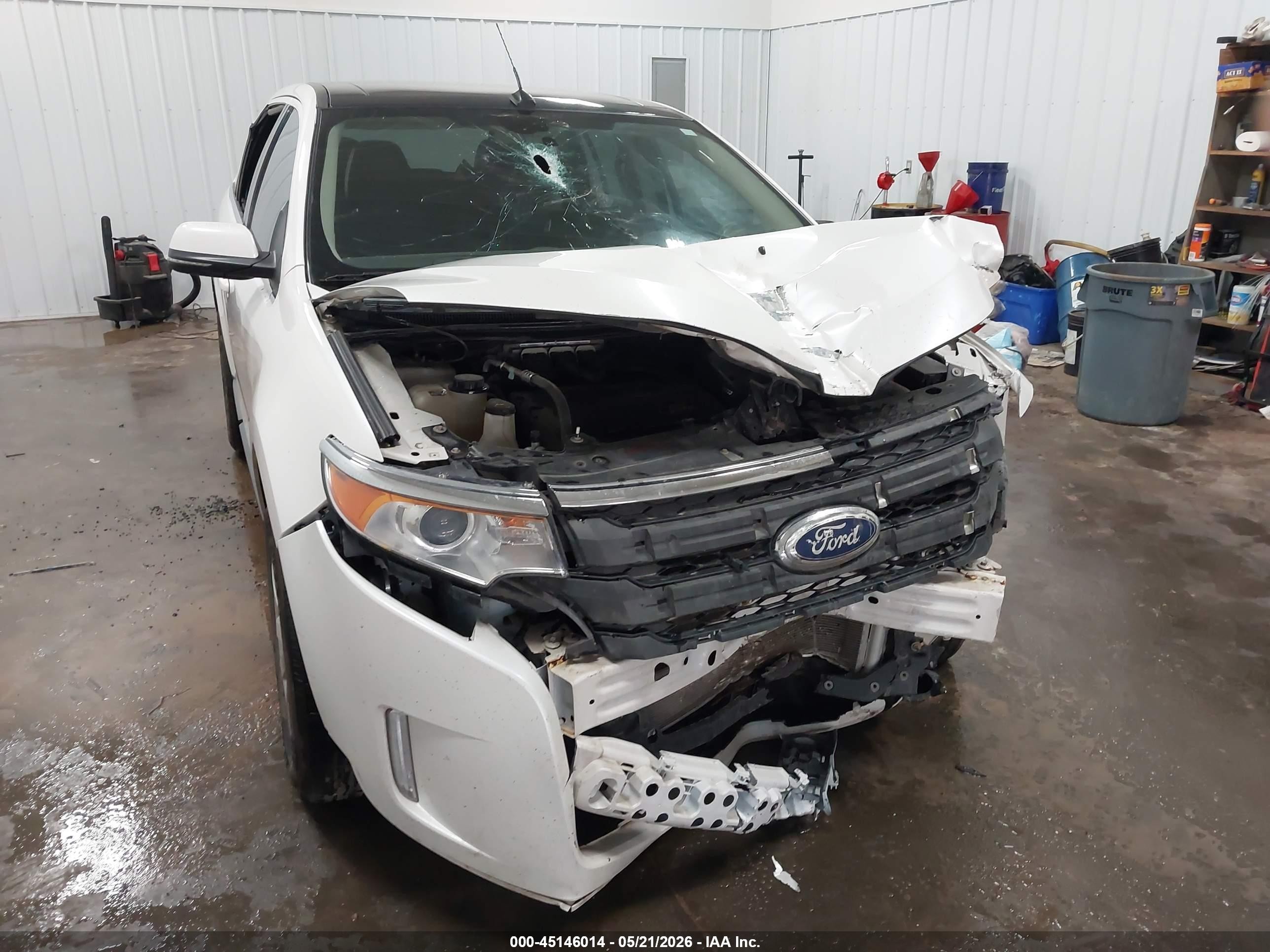 2014 Ford Edge Limited White vin: 2FMDK4KC0EBB80091