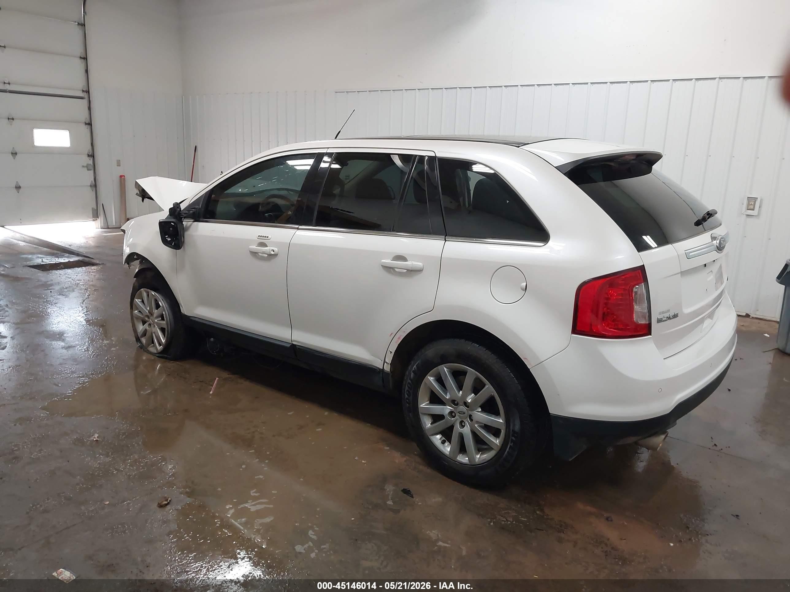 2014 Ford Edge Limited White vin: 2FMDK4KC0EBB80091