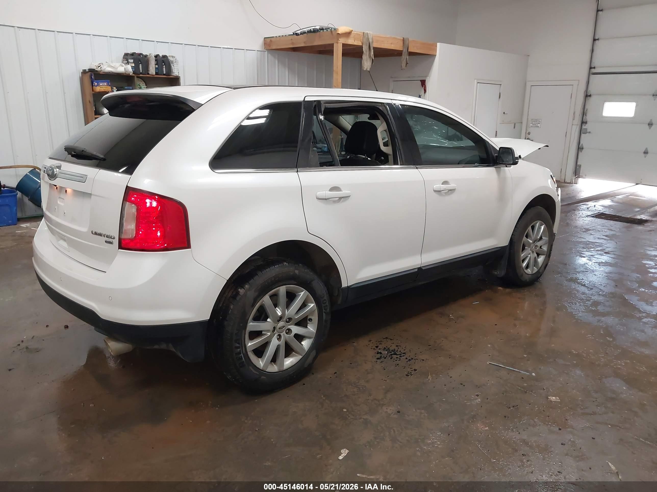 2014 Ford Edge Limited White vin: 2FMDK4KC0EBB80091