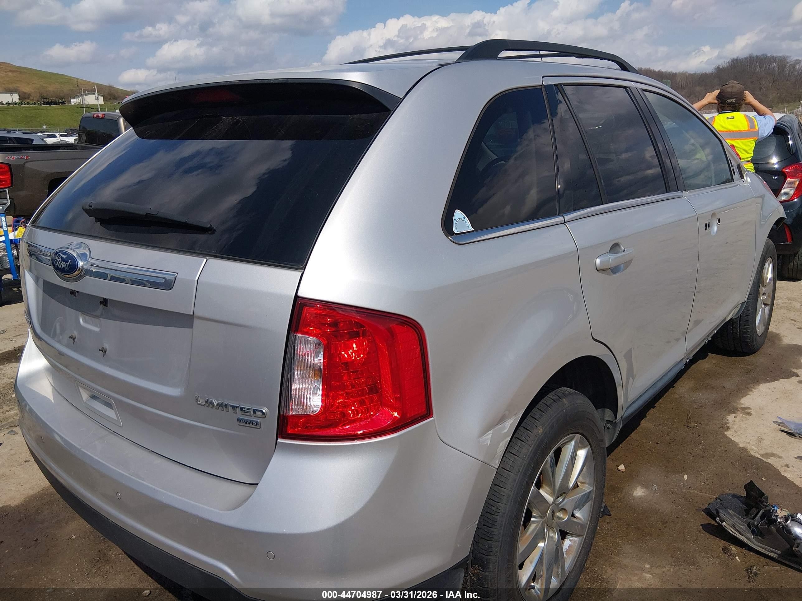 2014 Ford Edge Limited Серебряный vin: 2FMDK4KC0EBB84223