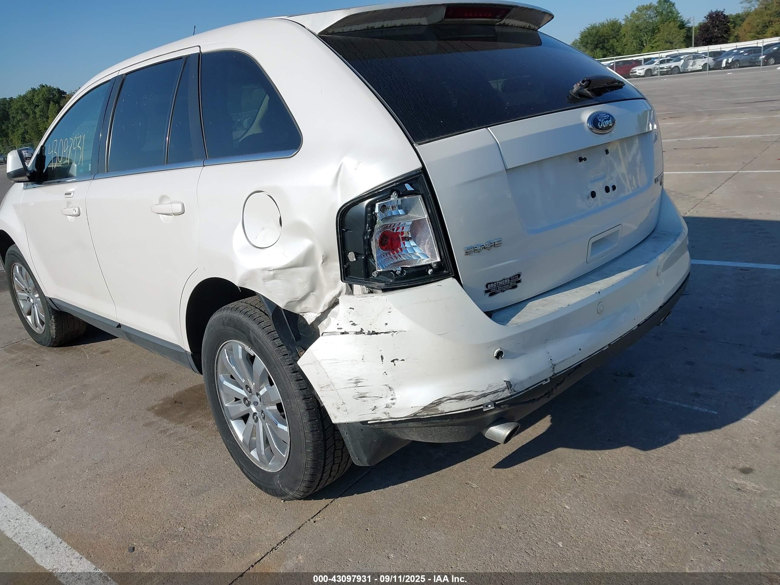 2010 Ford Edge Limited White vin: 2FMDK4KC1ABA22563