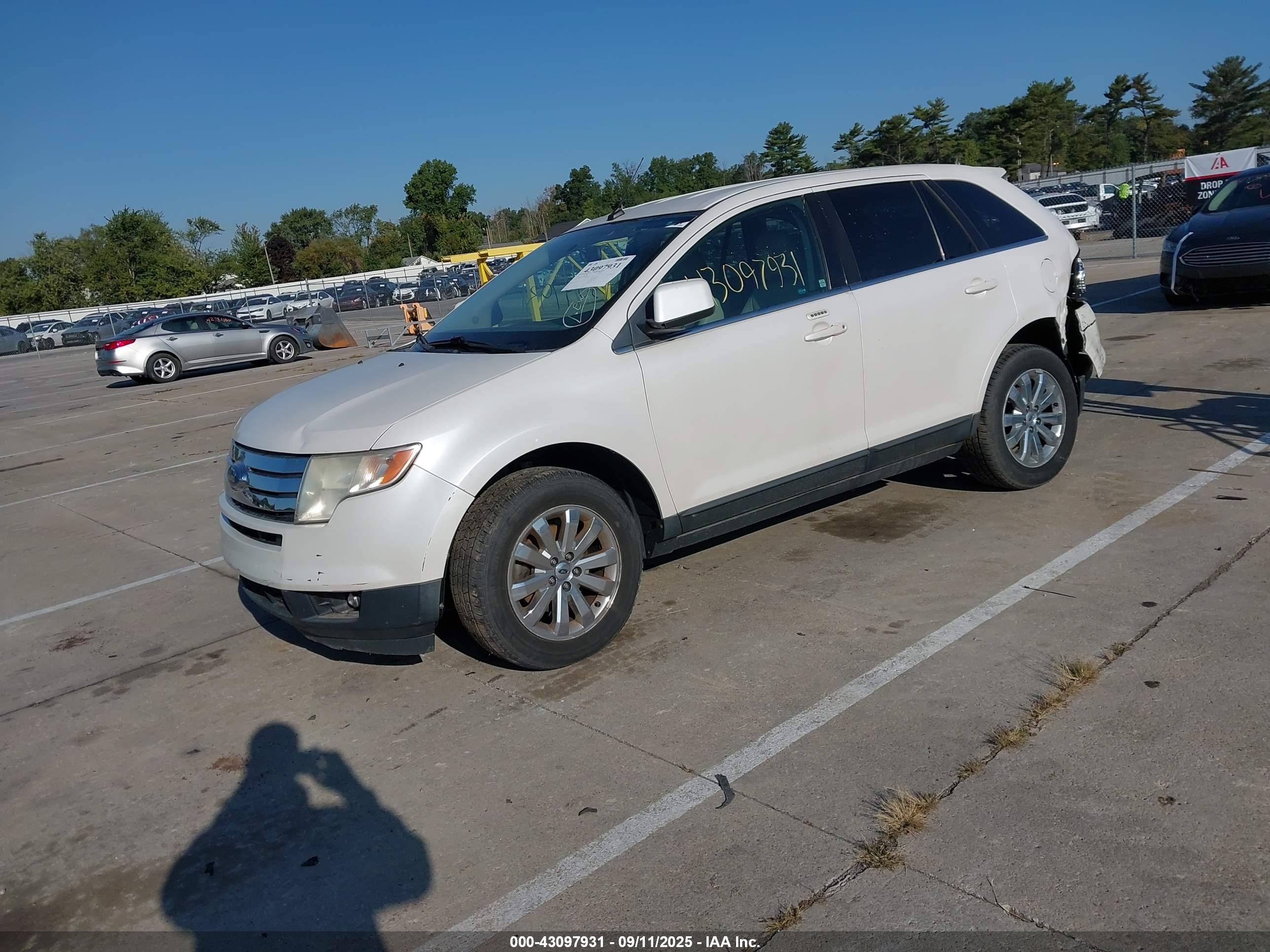 2010 Ford Edge Limited White vin: 2FMDK4KC1ABA22563