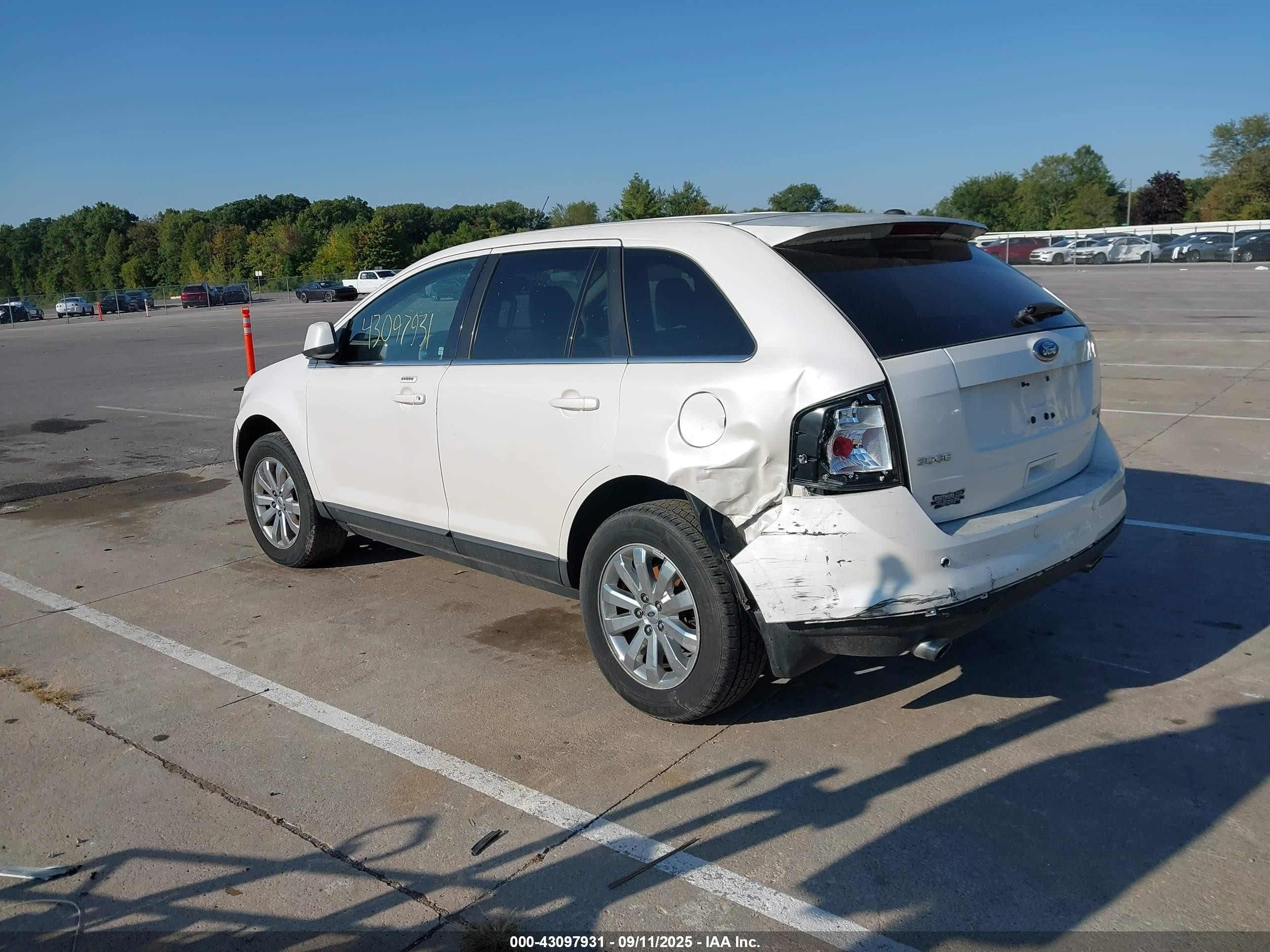 2010 Ford Edge Limited White vin: 2FMDK4KC1ABA22563