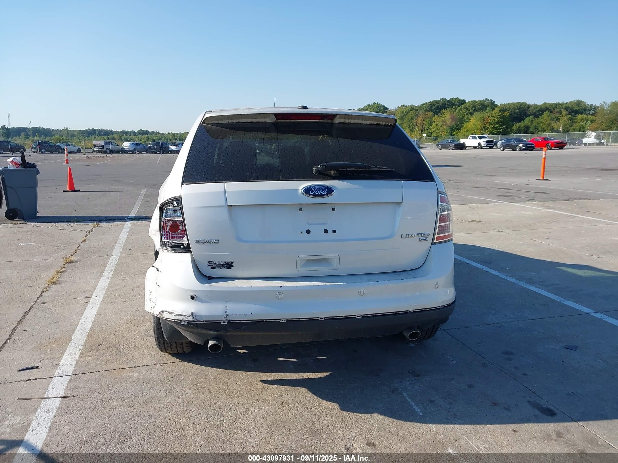 2010 Ford Edge Limited White vin: 2FMDK4KC1ABA22563