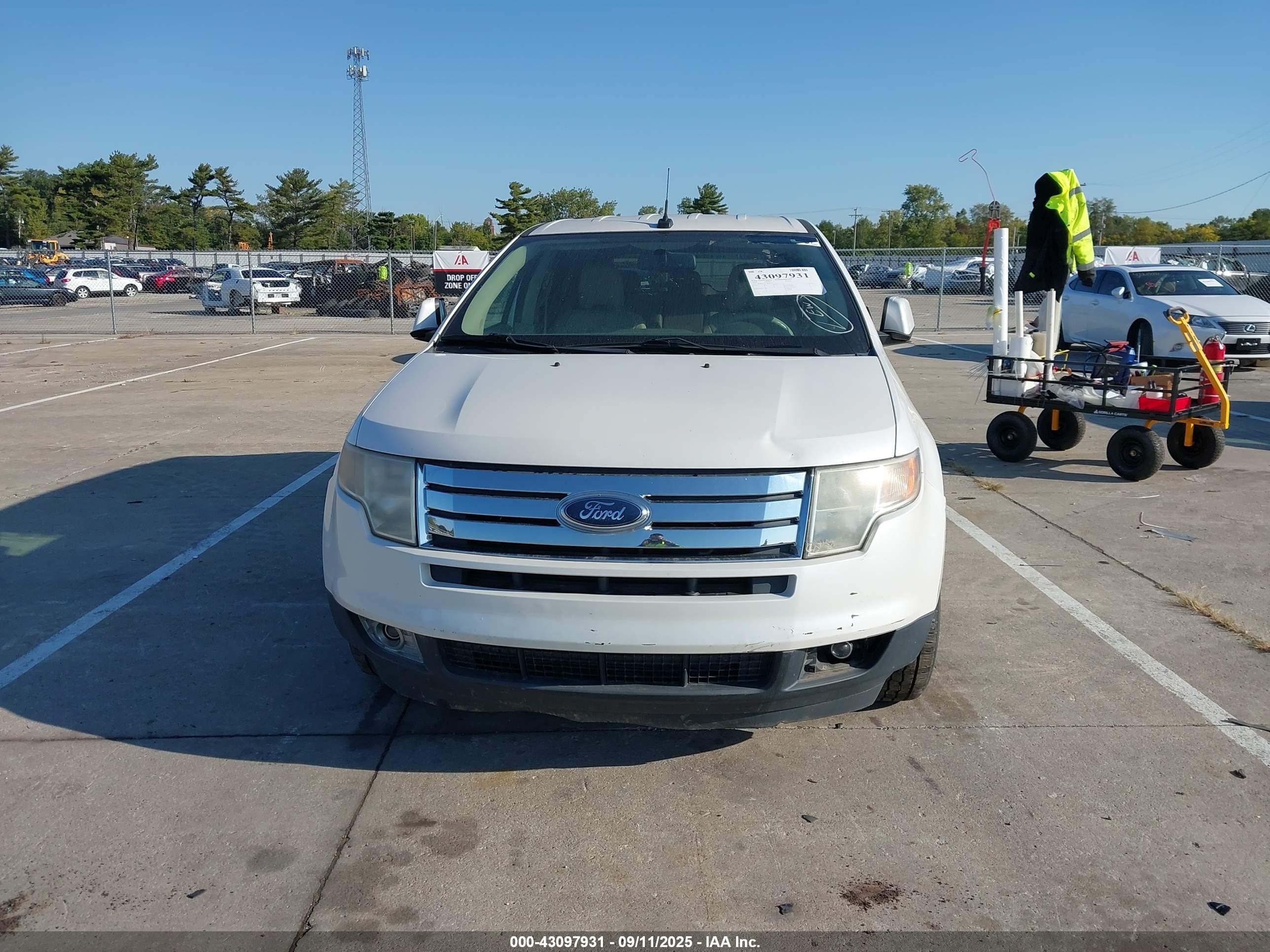 2010 Ford Edge Limited White vin: 2FMDK4KC1ABA22563