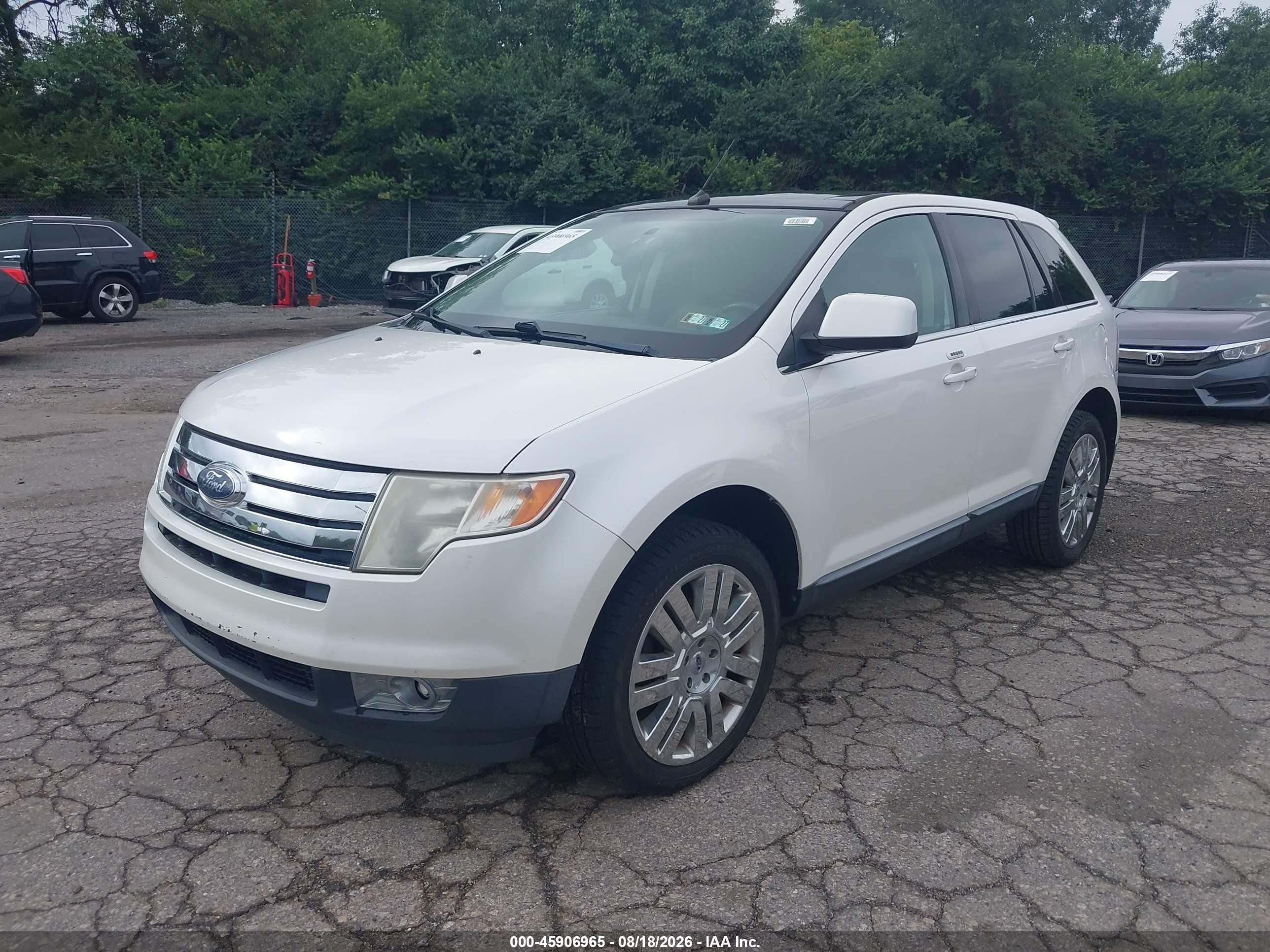 2010 Ford Edge Limited White vin: 2FMDK4KC1ABB45277