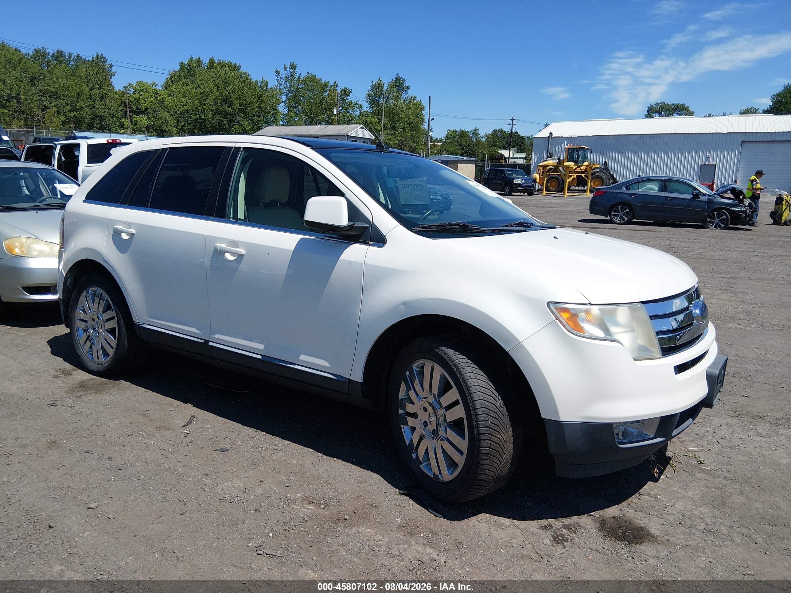2010 Ford Edge Limited White vin: 2FMDK4KC1ABB50432